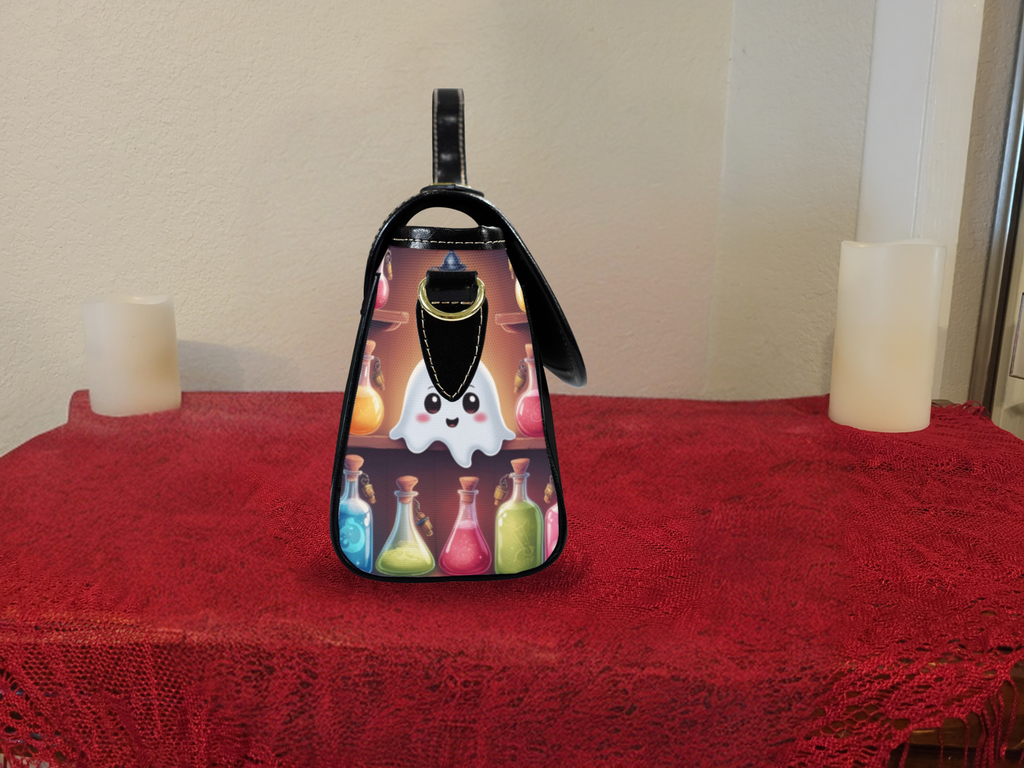 Apothecary Ghost Potion Crossbody Bag | Pastel Goth Waterproof Canvas Satchel Purse