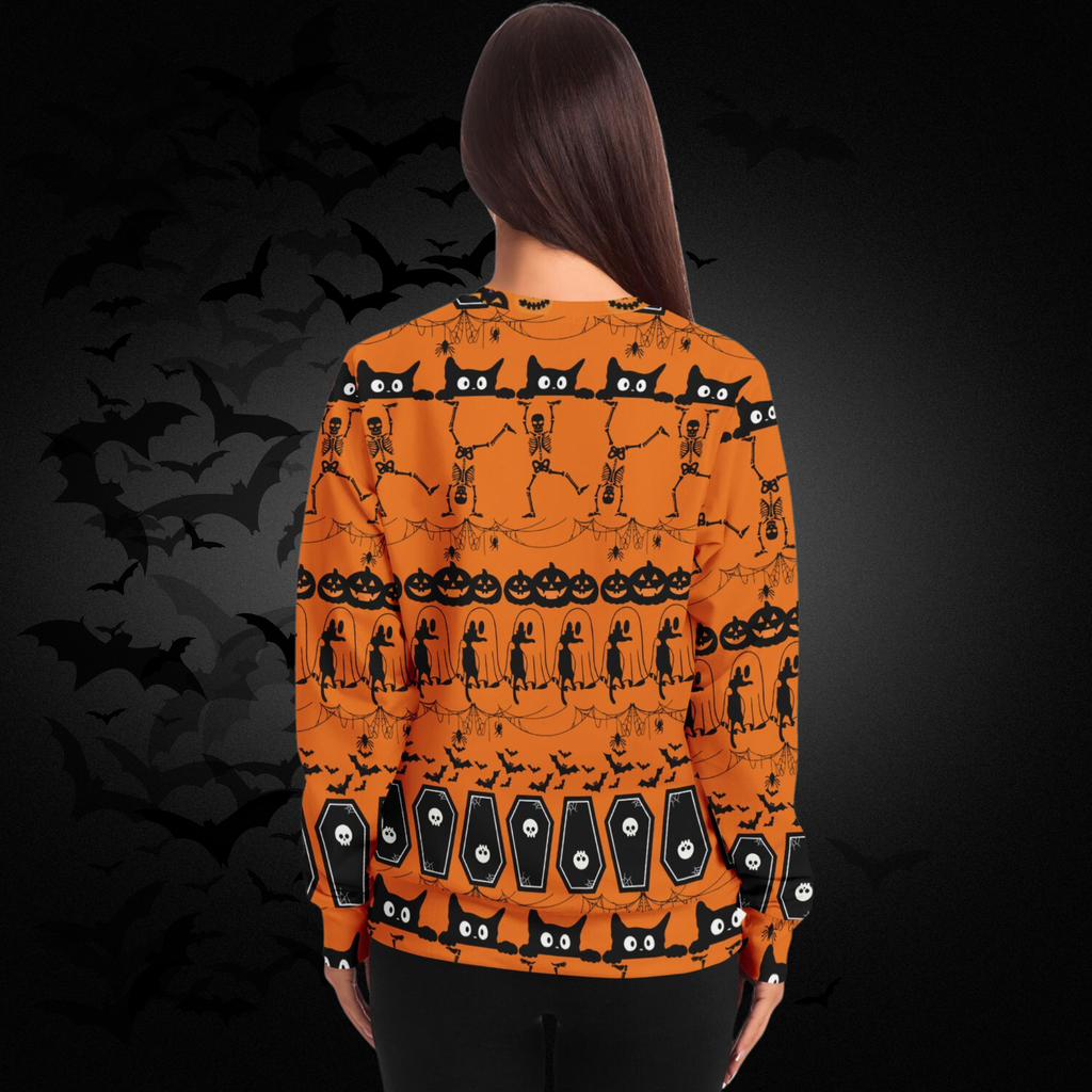 Ugly Halloween All Over Print Sweater – Orange