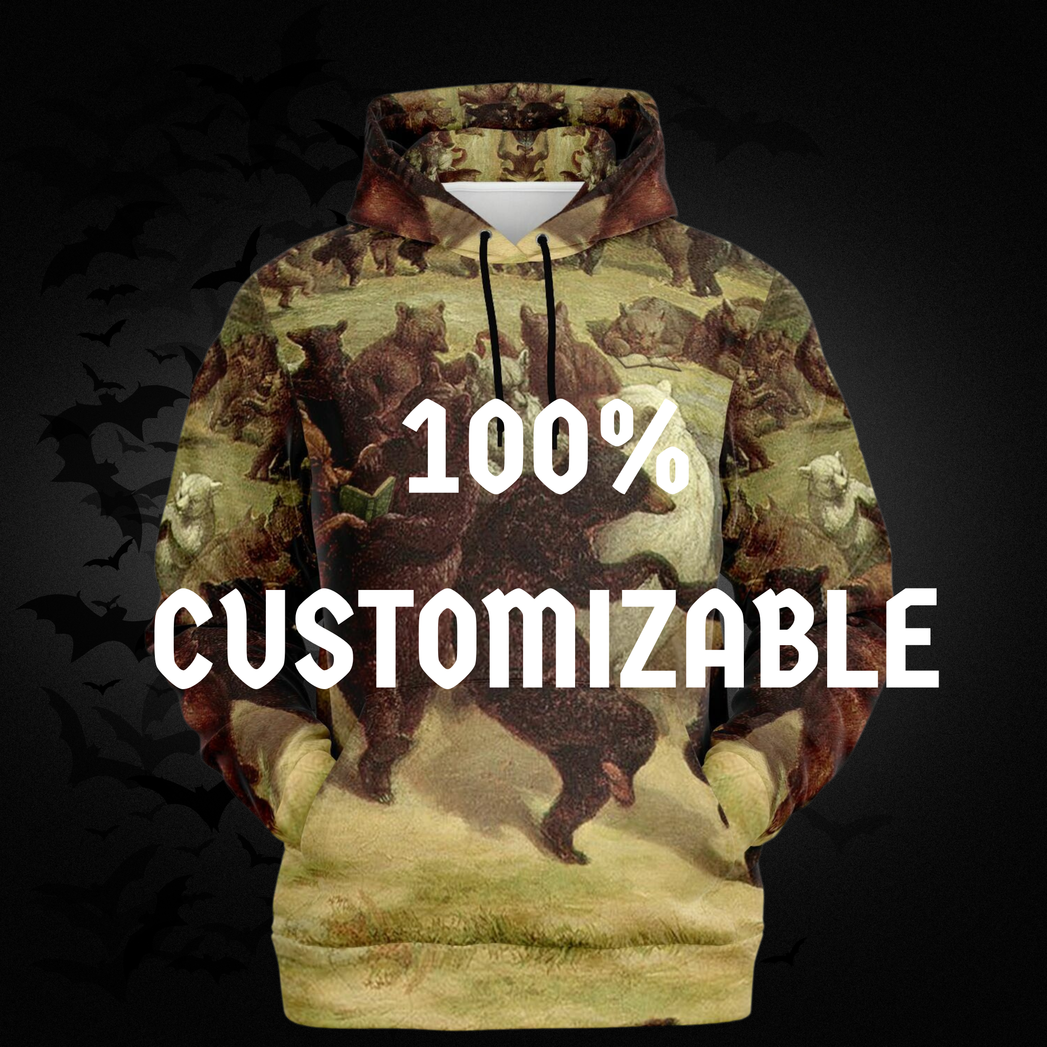 Custom All Over Print Hoodie | Fully Personalized Unisex Pullover
