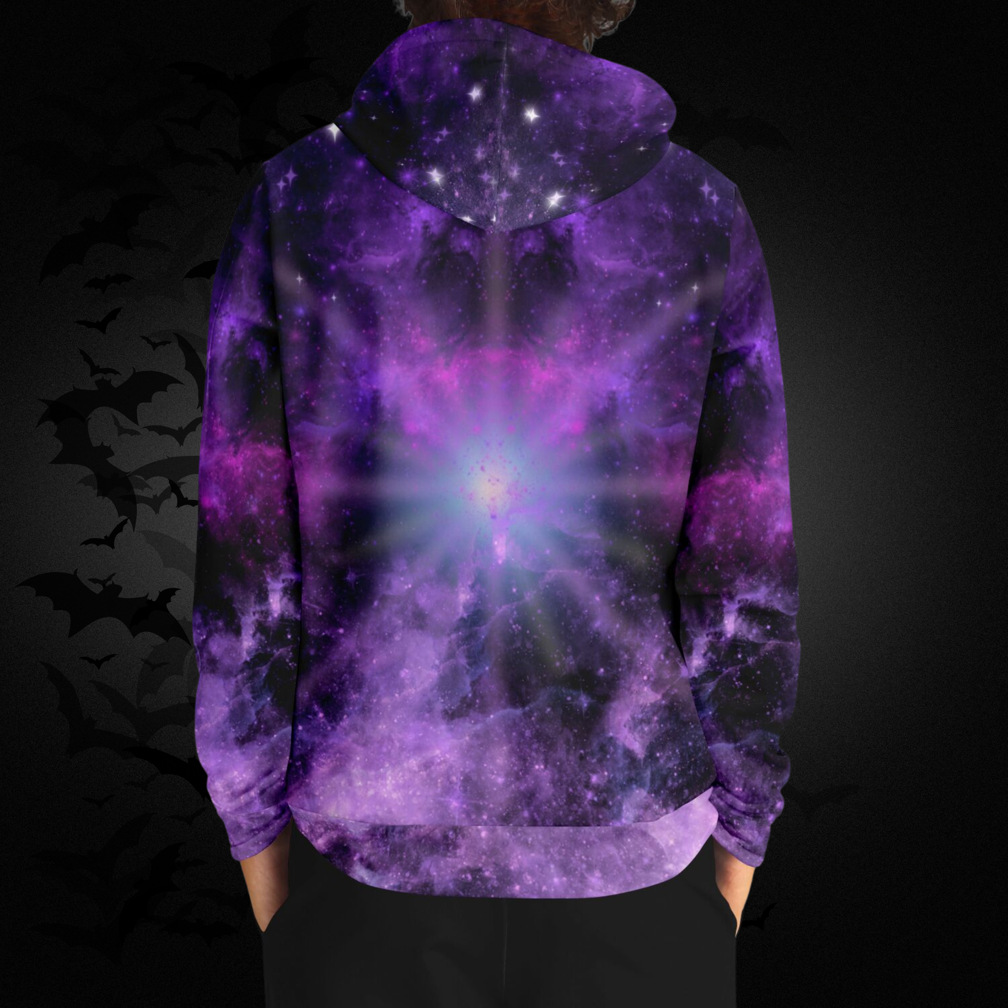 Purple Galaxy All Over Print Hoodie