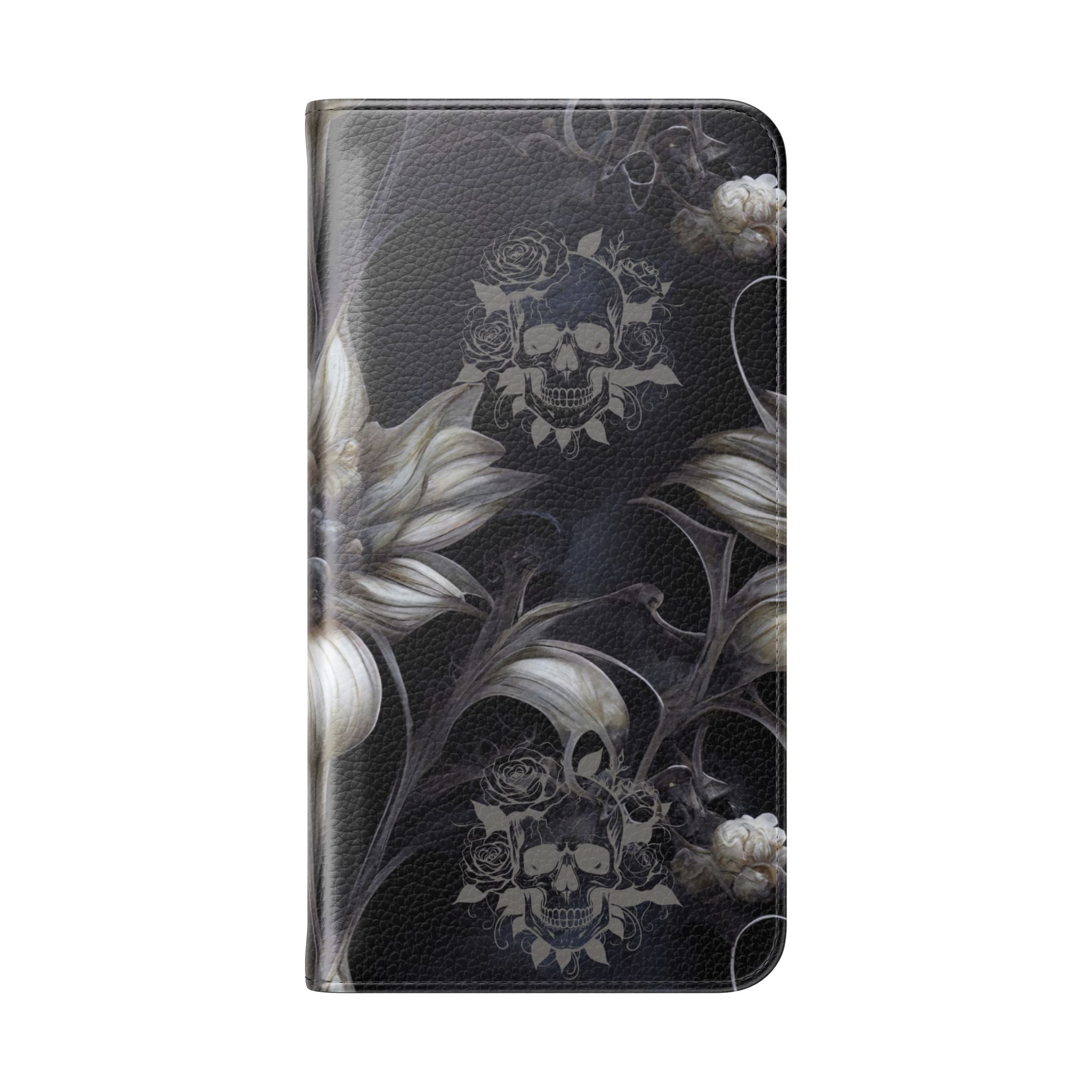 Goth Botanical Flip Wallet Case for iPhone and Samsung Galaxy Phones