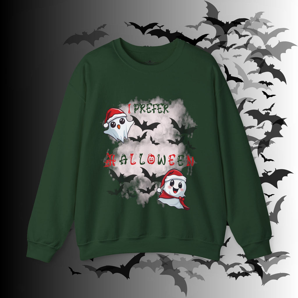 I Prefer Halloween Ghost Crewneck Sweatshirt — Kawaii Gothic Christmas