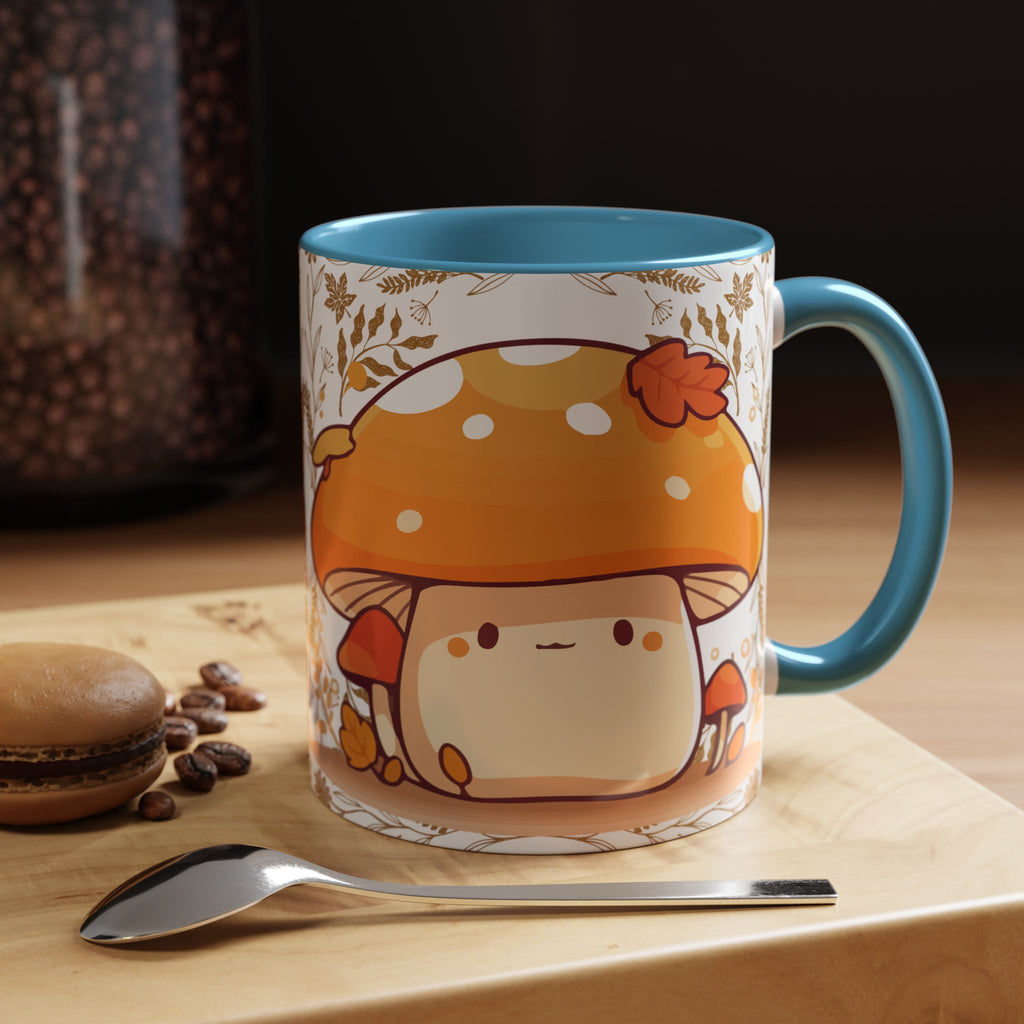 Autumn Mushroom Cute Coffee Mug — Fall Kawaii Accent Mug (11/15oz)
