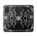 Romantic Goth Wallet Flip Case - Goth Botanical Phone Case
