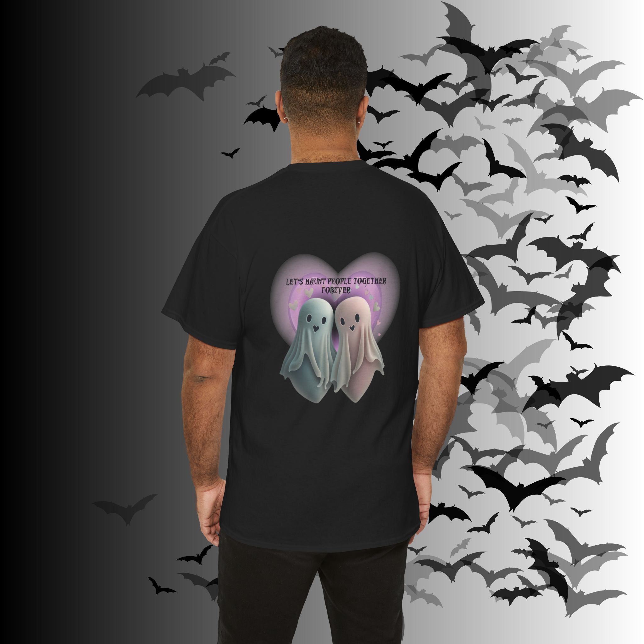 "Let's Haunt People Together Forever" Ghost Couples T-Shirt — Matching Halloween Tee
