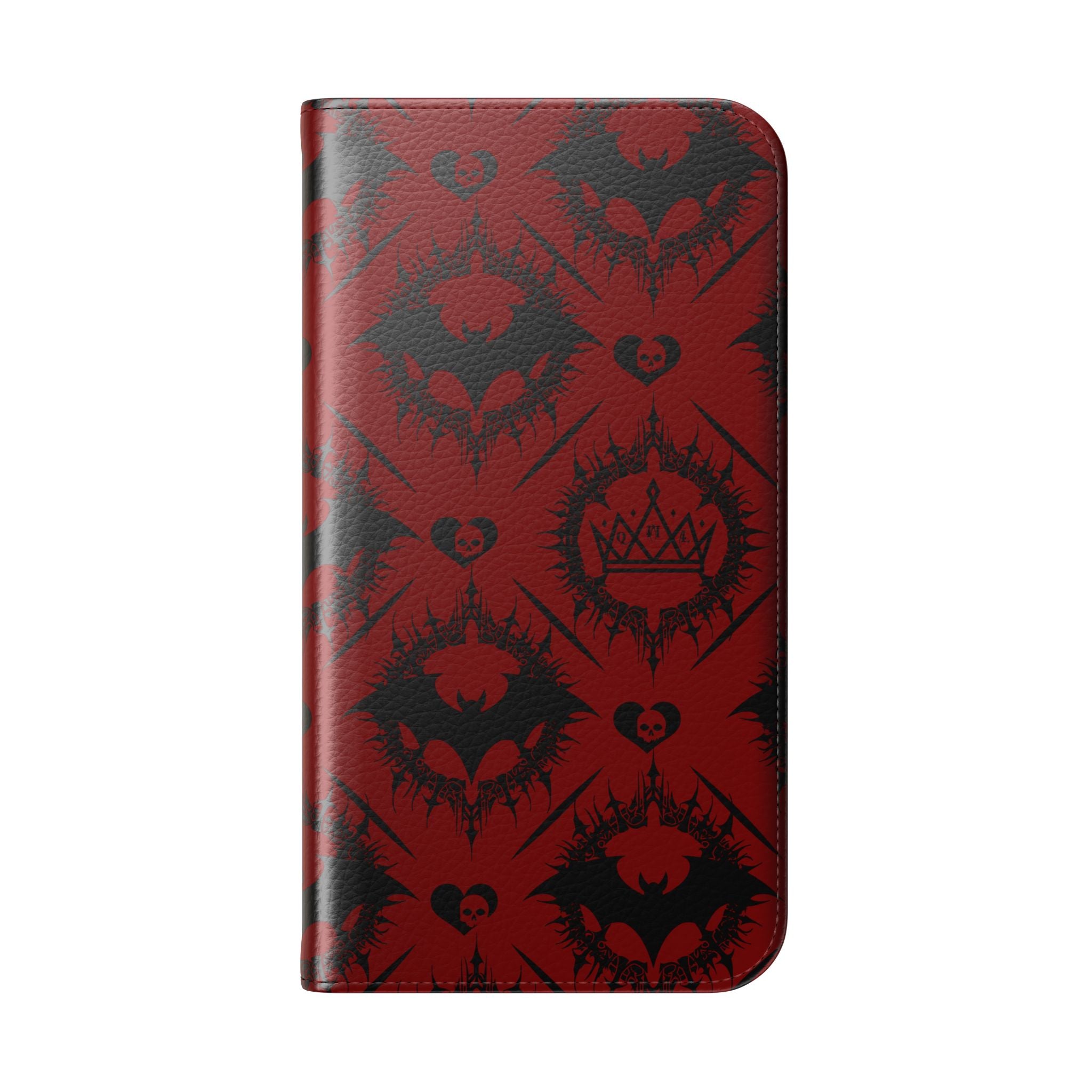 Copy of Gothic Bat Wallet Flip Case - Elegant Goth Phone Wallet - Bat Pattern Flip Case - Gothic Phone Case - Stylish Wallet Phone Case