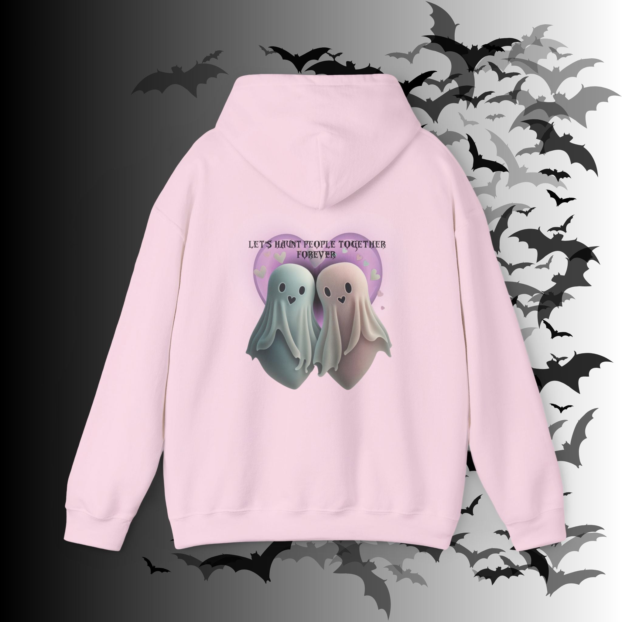 Let's Haunt People Together Forever Hoodie — Gothic Valentine's Couples Ghost