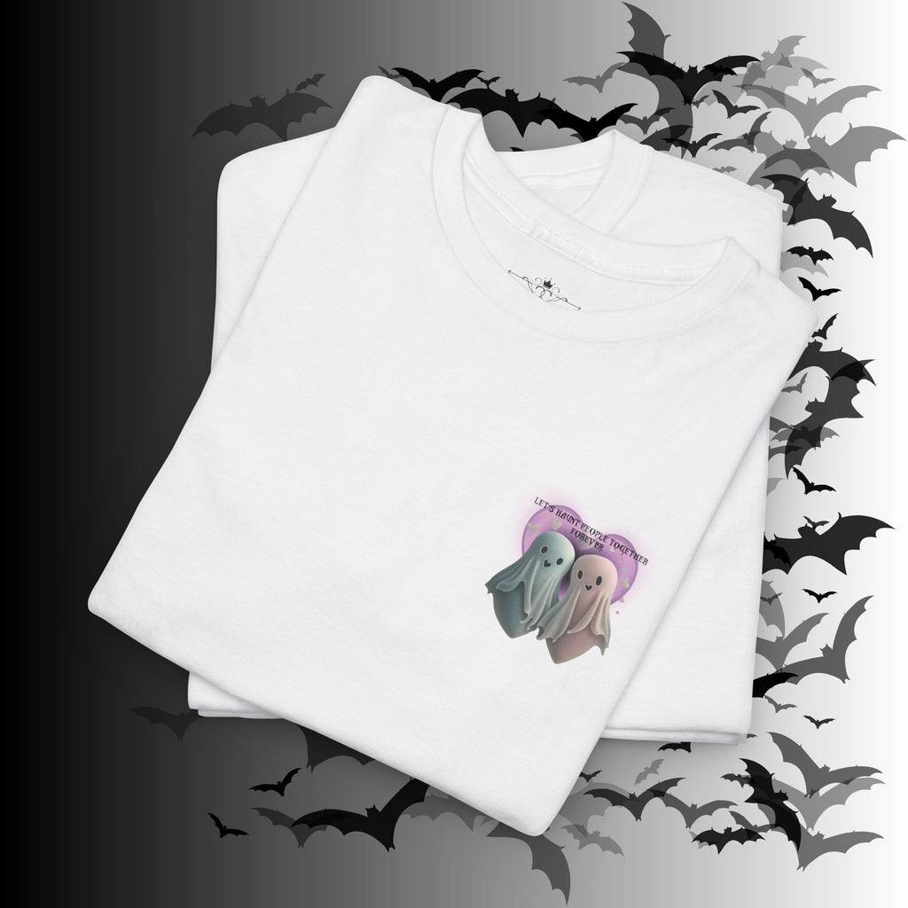 "Let's Haunt People Together Forever" Ghost Couples T-Shirt — Matching Halloween Tee