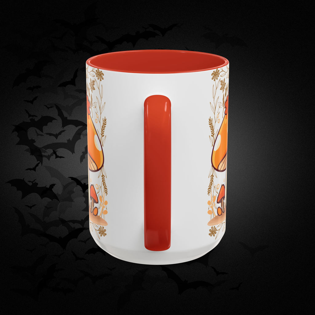 Autumn Mushroom Cute Coffee Mug — Fall Kawaii Accent Mug (11/15oz)