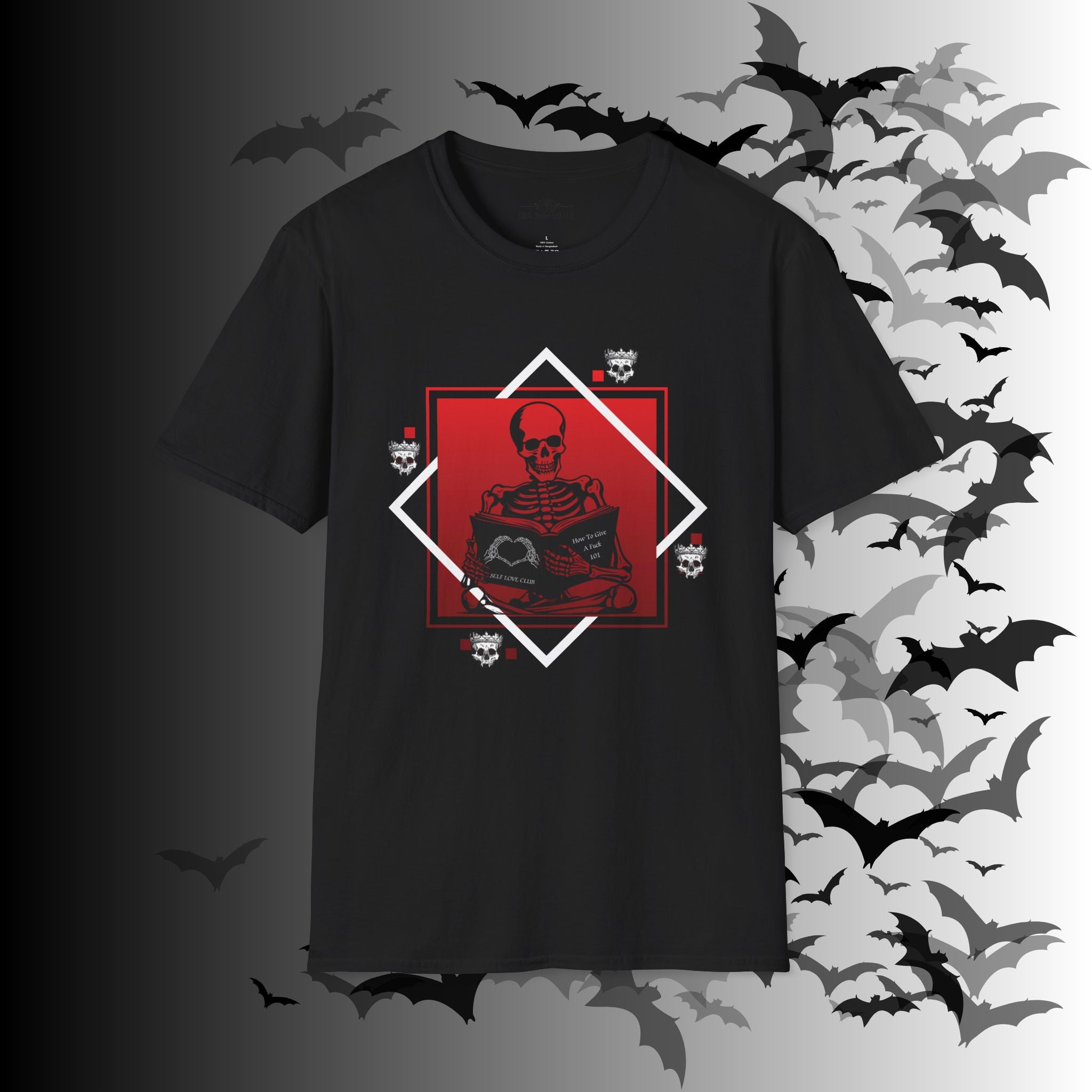 Gothic Skeleton Self Love Club T-Shirt — Dark Academia Graphic Tee