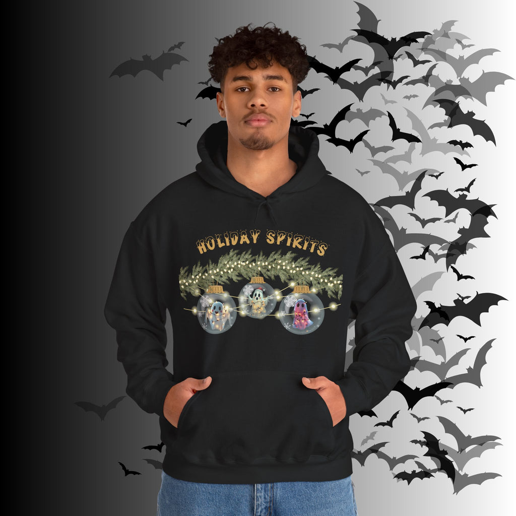 Holiday Spirits Hoodie — Ghost Christmas Ornament Gothmas Pullover