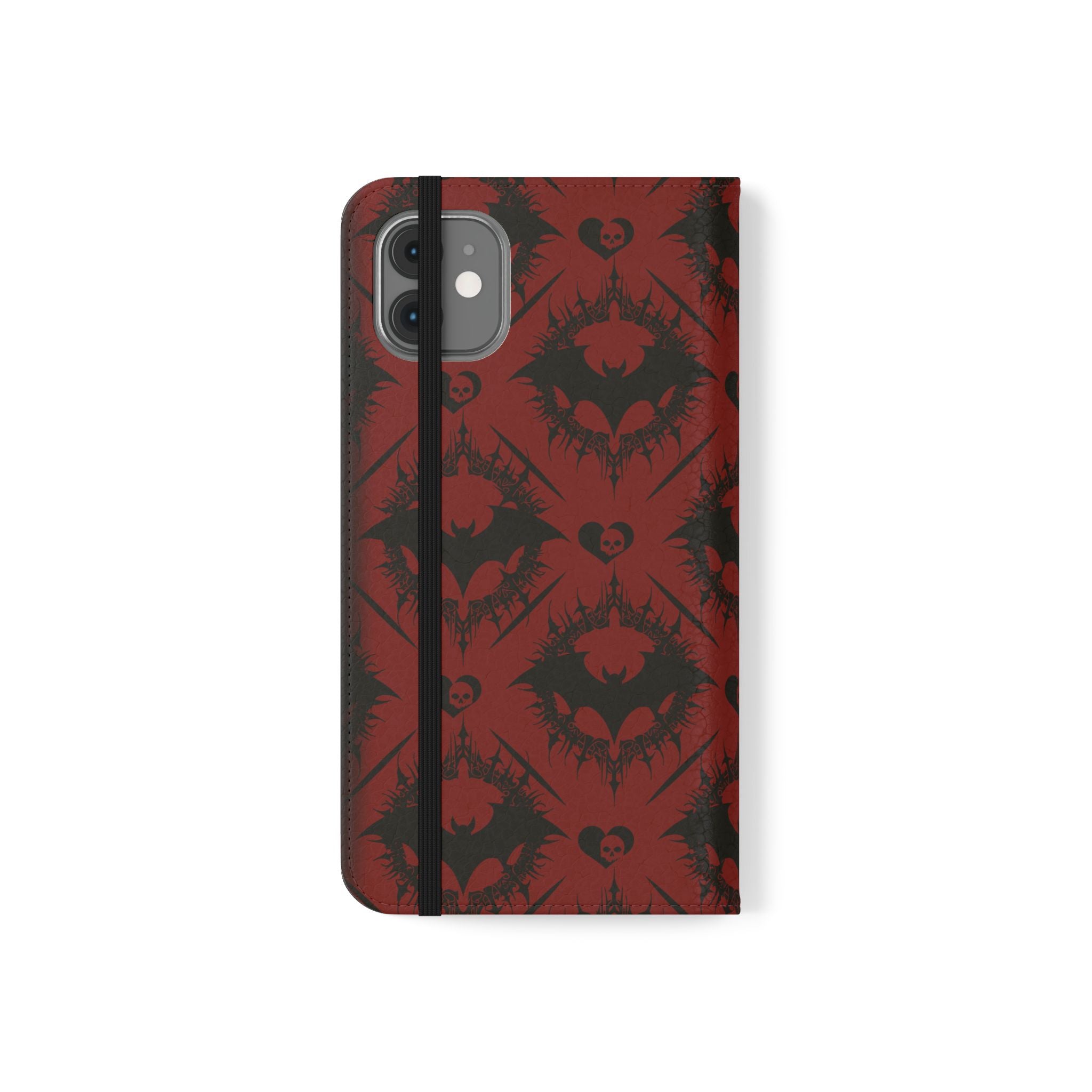 Copy of Gothic Bat Wallet Flip Case - Elegant Goth Phone Wallet - Bat Pattern Flip Case - Gothic Phone Case - Stylish Wallet Phone Case