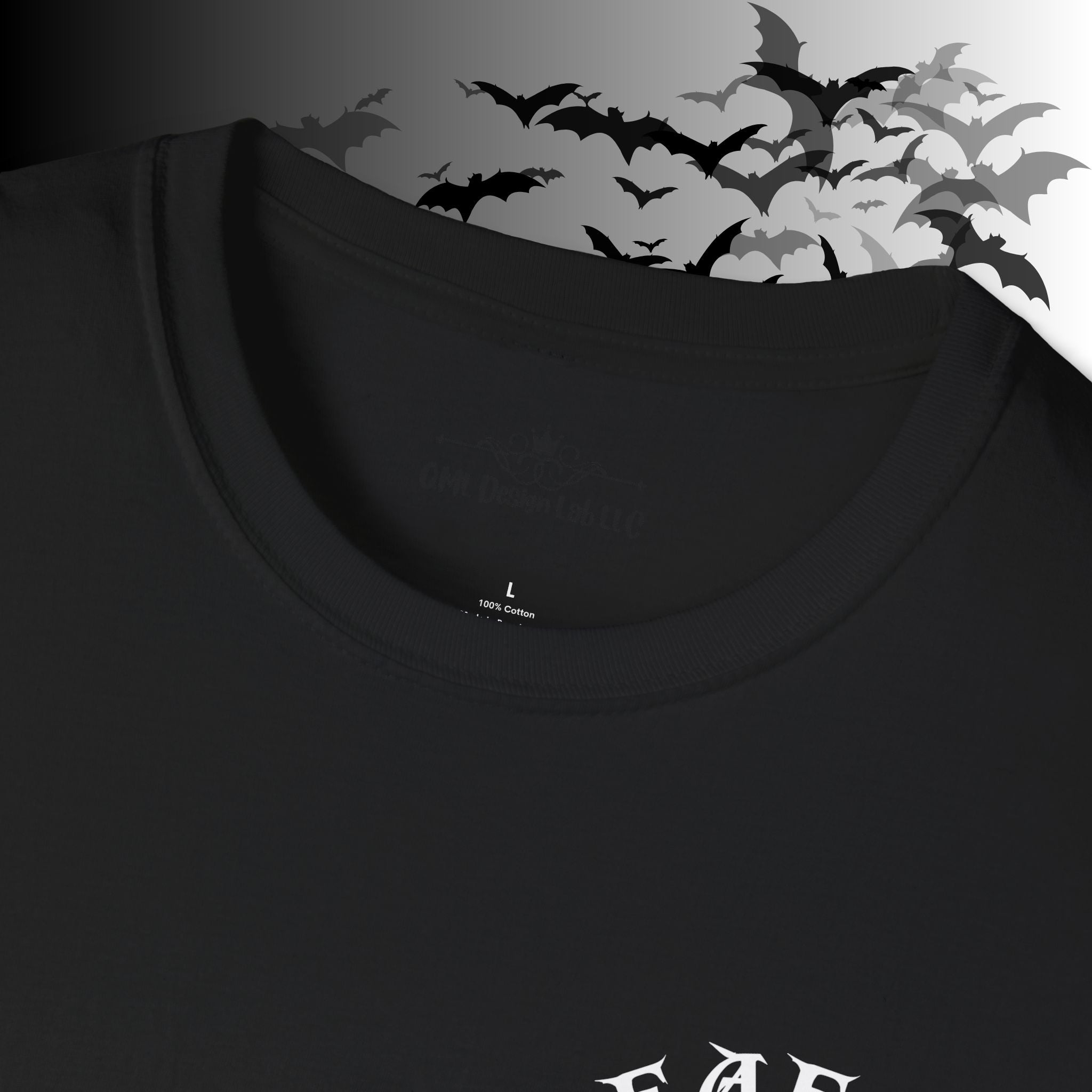 "FAFO" I Identify As A Threat T-Shirt — White Print Front & Back Gothic Tee