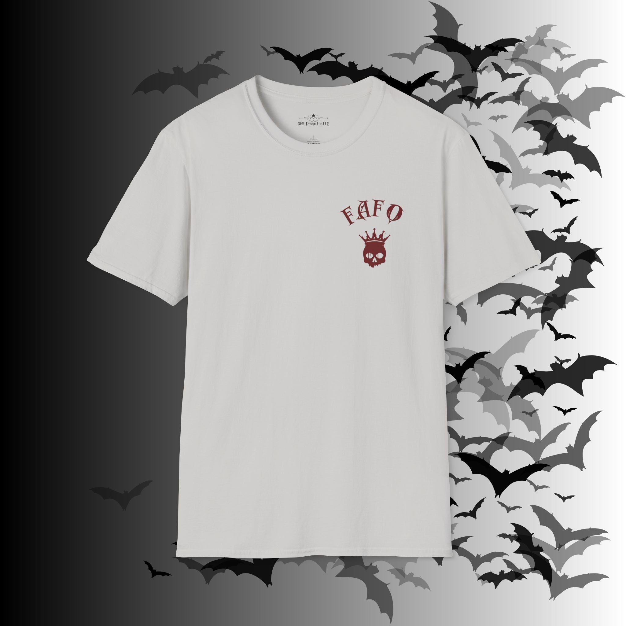 "FAFO" I Identify As A Threat T-Shirt — Gothic Humor Front & Back Print