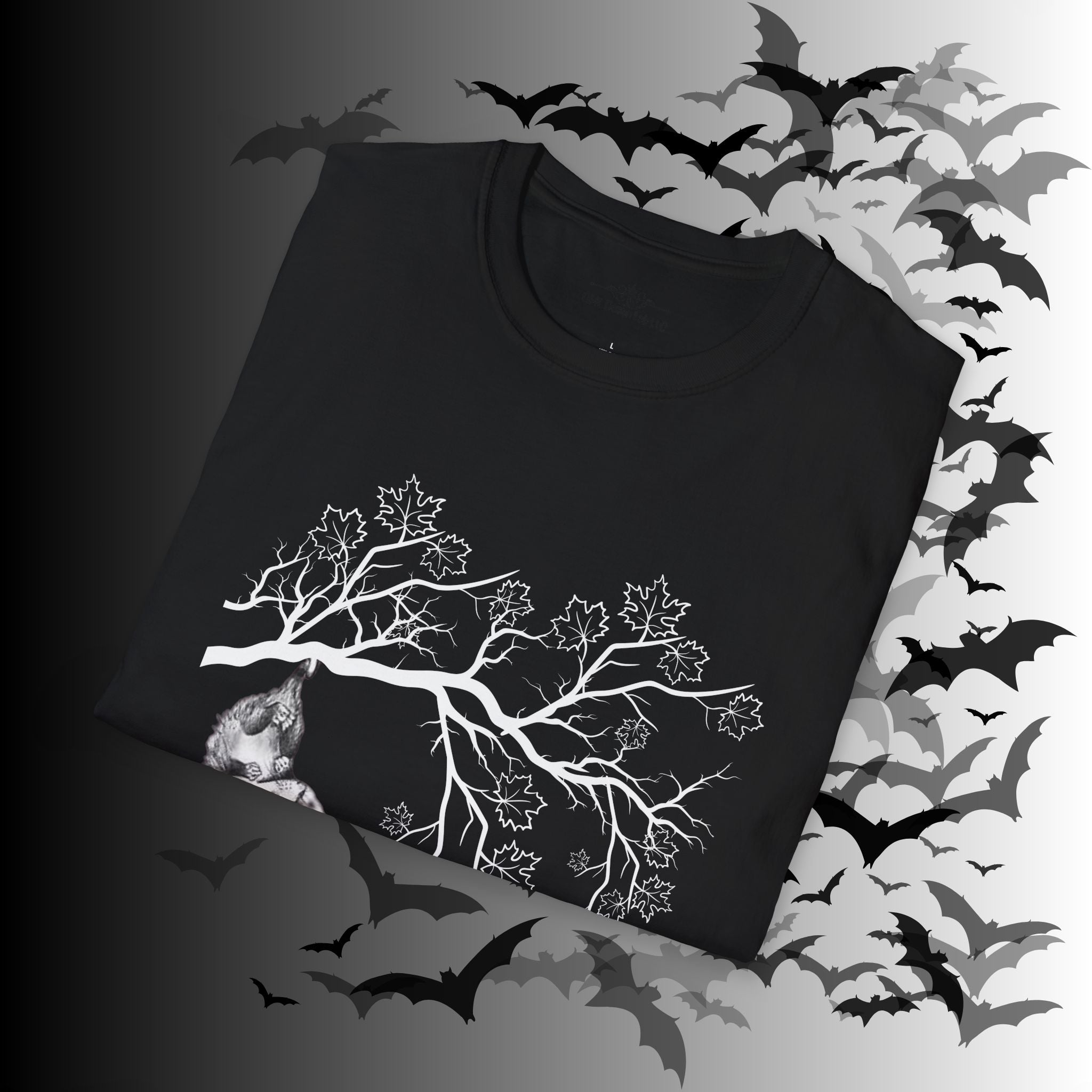 Gothic Hanging Possum T-Shirt — Cute Dark Academia Nature Tee