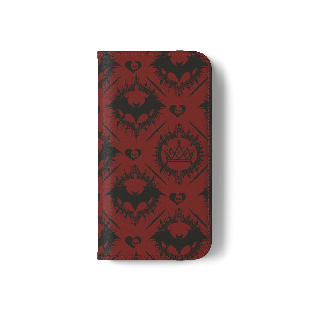 Copy of Gothic Bat Wallet Flip Case - Elegant Goth Phone Wallet - Bat Pattern Flip Case - Gothic Phone Case - Stylish Wallet Phone Case