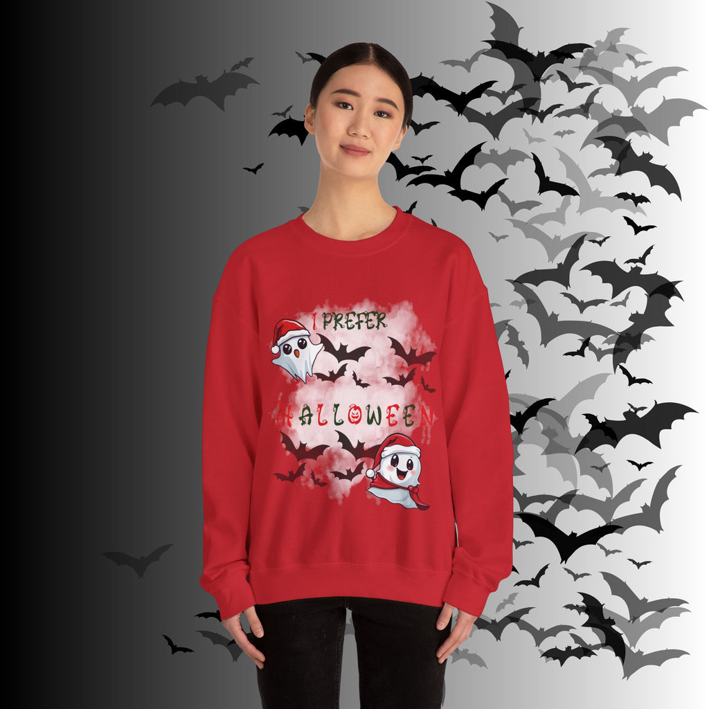 I Prefer Halloween Ghost Crewneck Sweatshirt — Kawaii Gothic Christmas