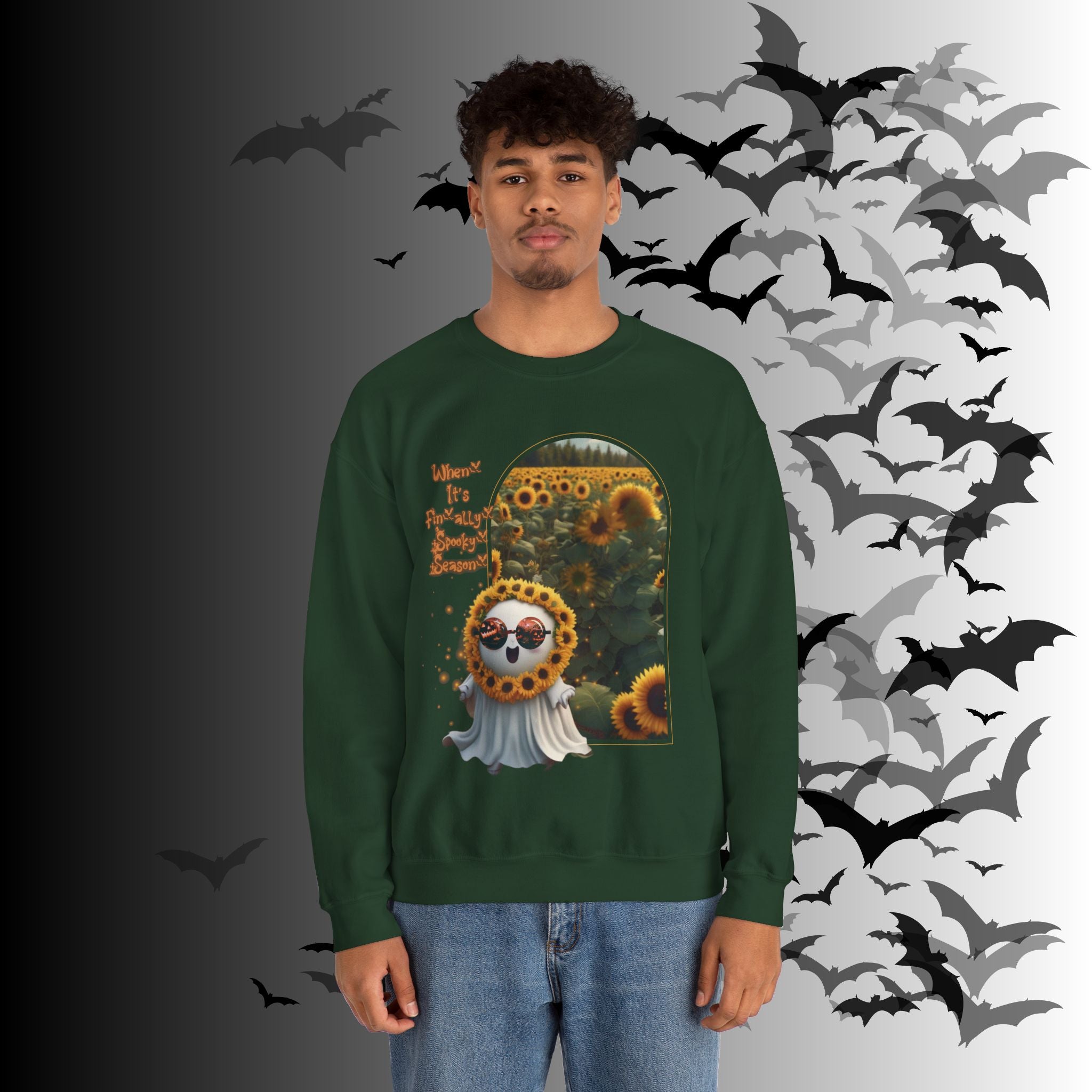 Summerween Ghost Crewneck Sweatshirt — When It's Finally Spooky Season