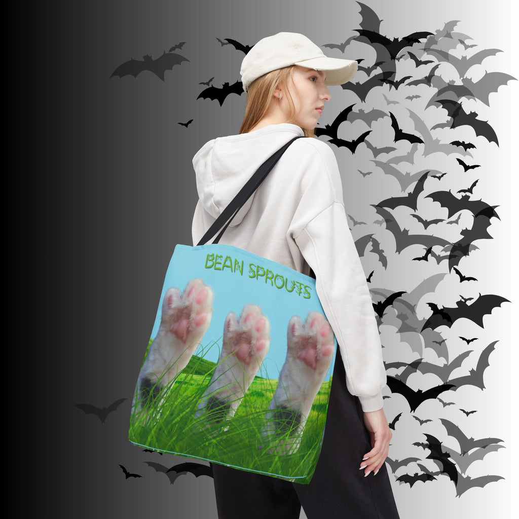 "Bean Sprouts" Cat Paws Tote Bag — Funny Cat Lover Gift