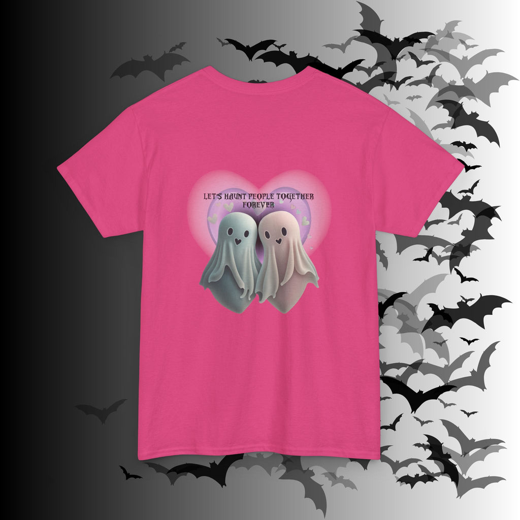 "Let's Haunt People Together Forever" Ghost Couples T-Shirt — Matching Halloween Tee