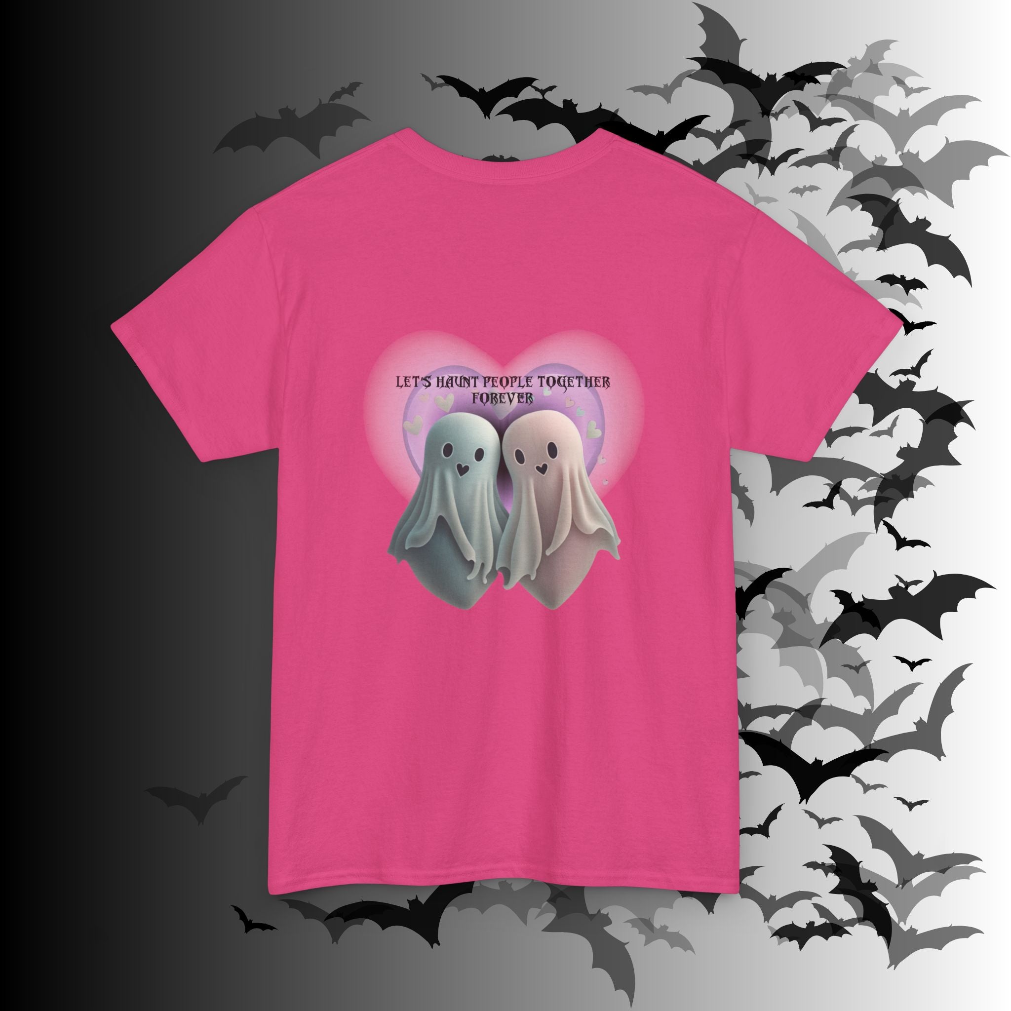 "Let's Haunt People Together Forever" Ghost Couples T-Shirt — Matching Halloween Tee
