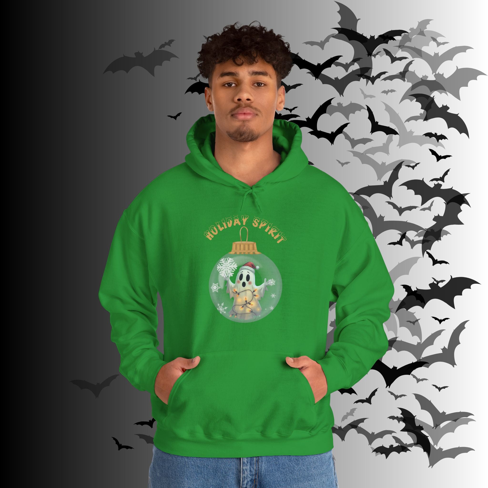 Holiday Spirit Hoodie — Ghost Christmas Ornament Gothmas Pullover