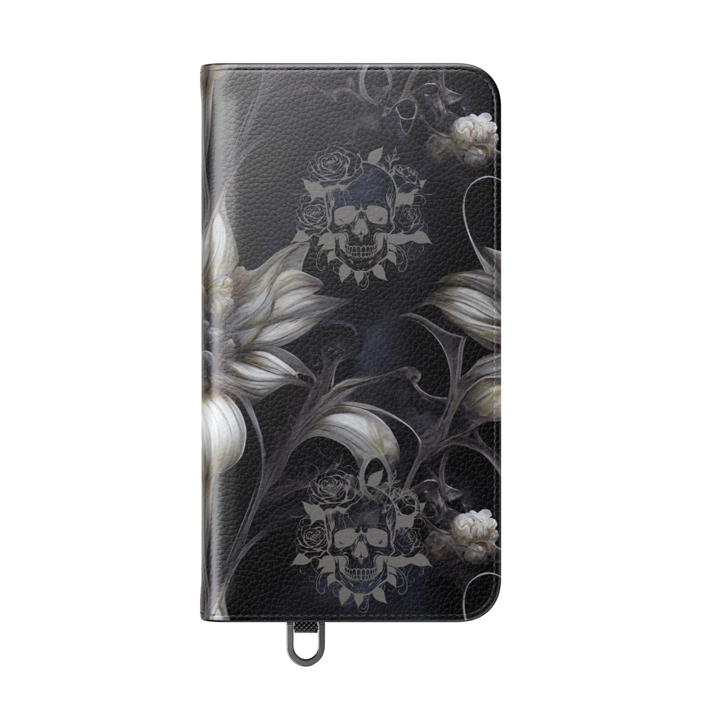 Goth Botanical Flip Wallet Case for iPhone and Samsung Galaxy Phones