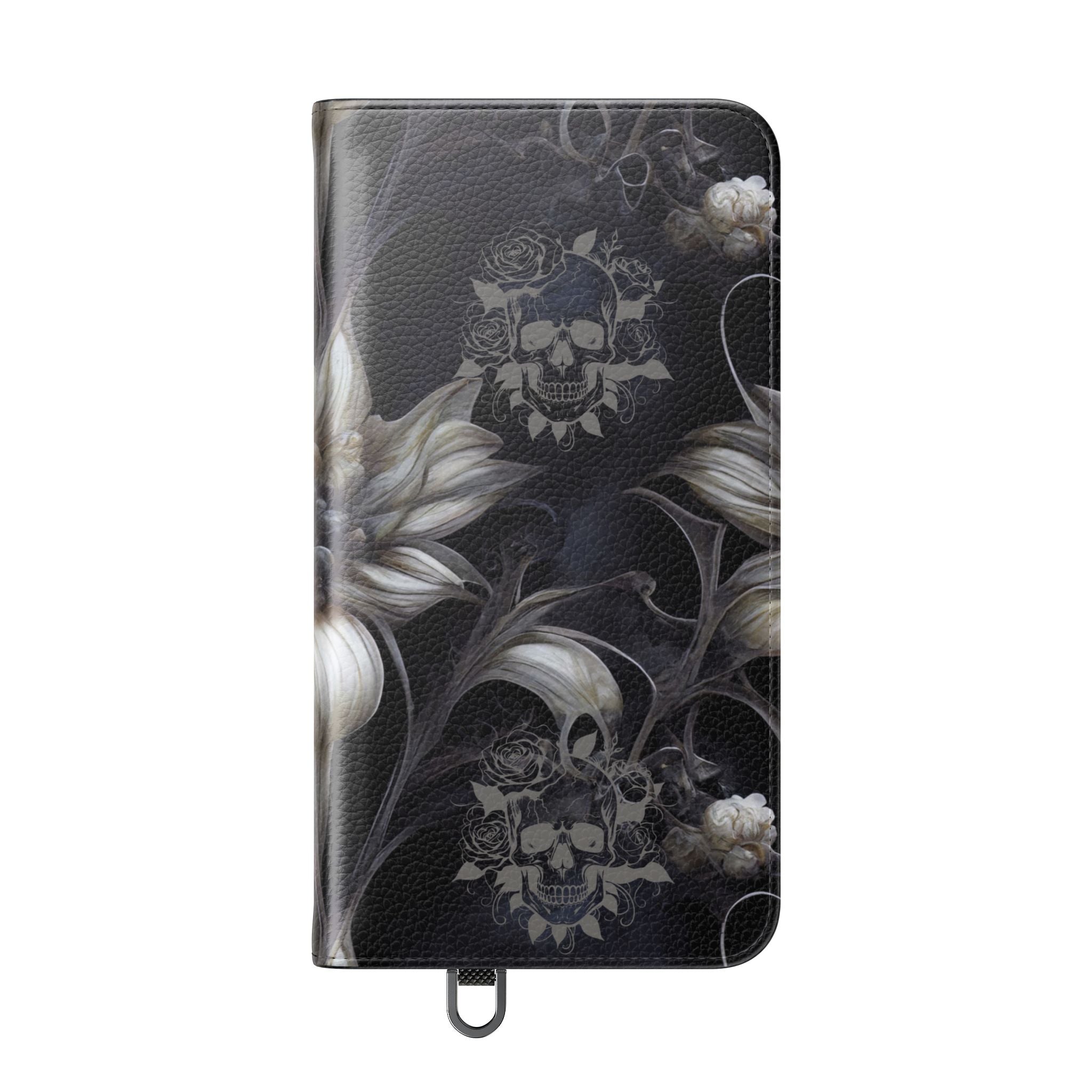 Goth Botanical Flip Wallet Case for iPhone and Samsung Galaxy Phones