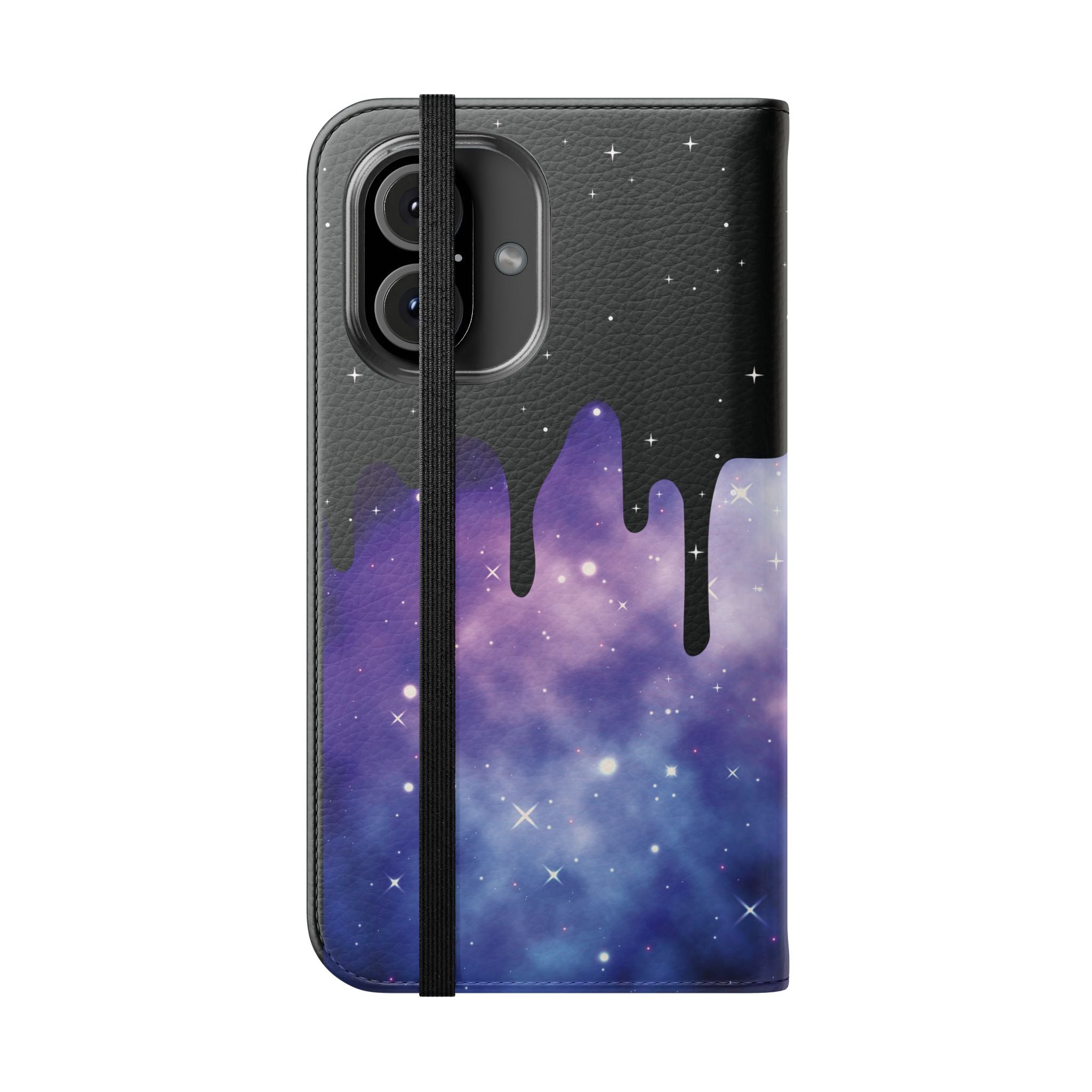 Pastel Goth Drippy Galaxy Flip Wallet Phone Case - Wallet Case for Samsung and iPhone - Gothic Style Wallet Phone Cases