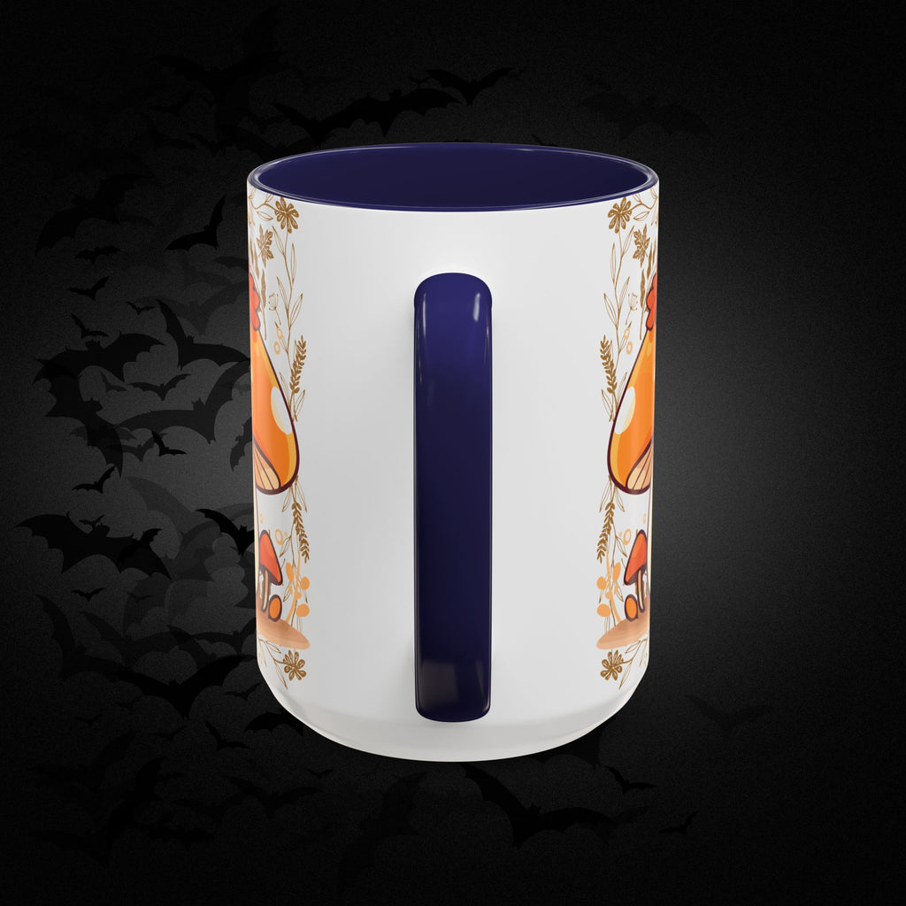 Autumn Mushroom Cute Coffee Mug — Fall Kawaii Accent Mug (11/15oz)