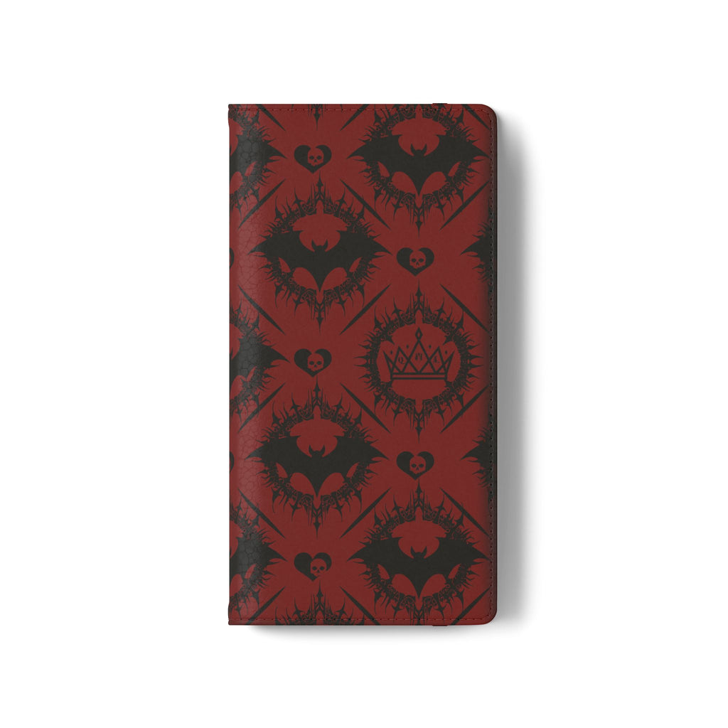 Copy of Gothic Bat Wallet Flip Case - Elegant Goth Phone Wallet - Bat Pattern Flip Case - Gothic Phone Case - Stylish Wallet Phone Case