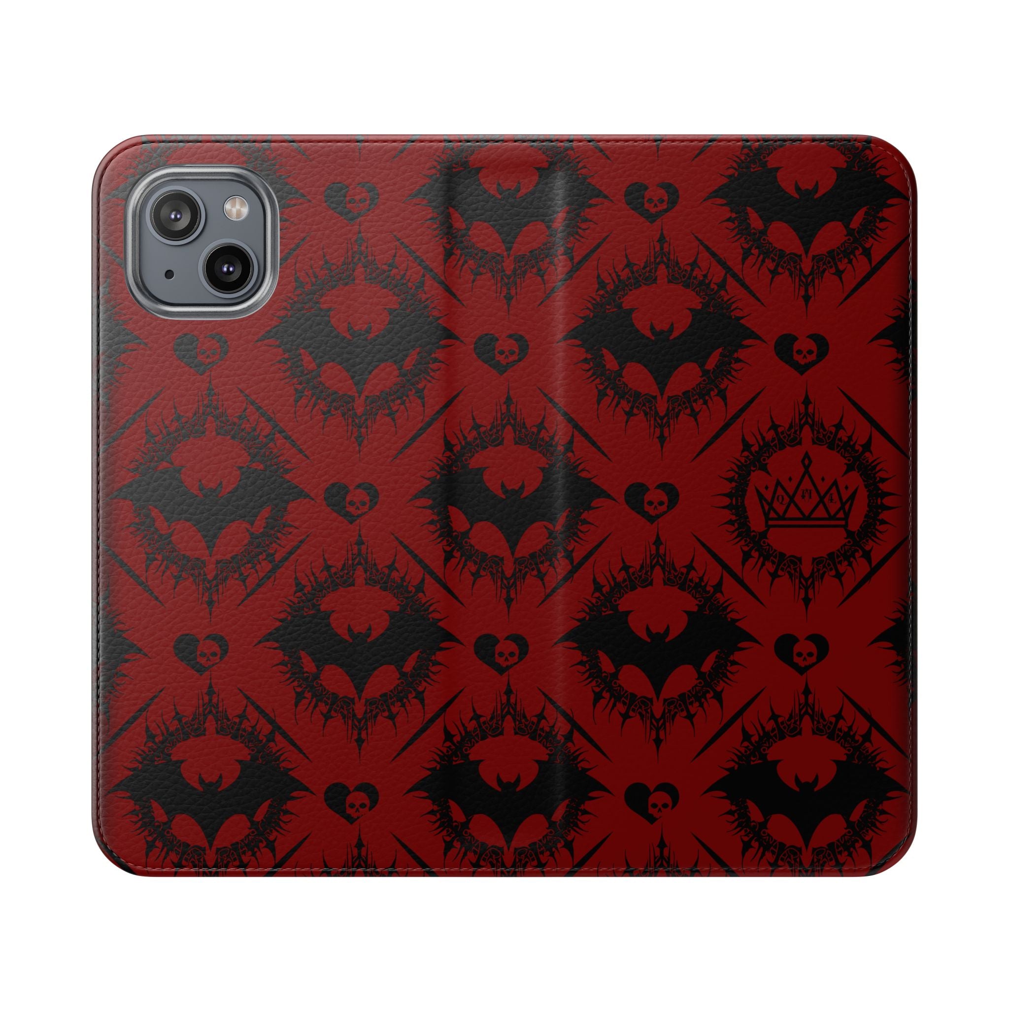 Copy of Gothic Bat Wallet Flip Case - Elegant Goth Phone Wallet - Bat Pattern Flip Case - Gothic Phone Case - Stylish Wallet Phone Case