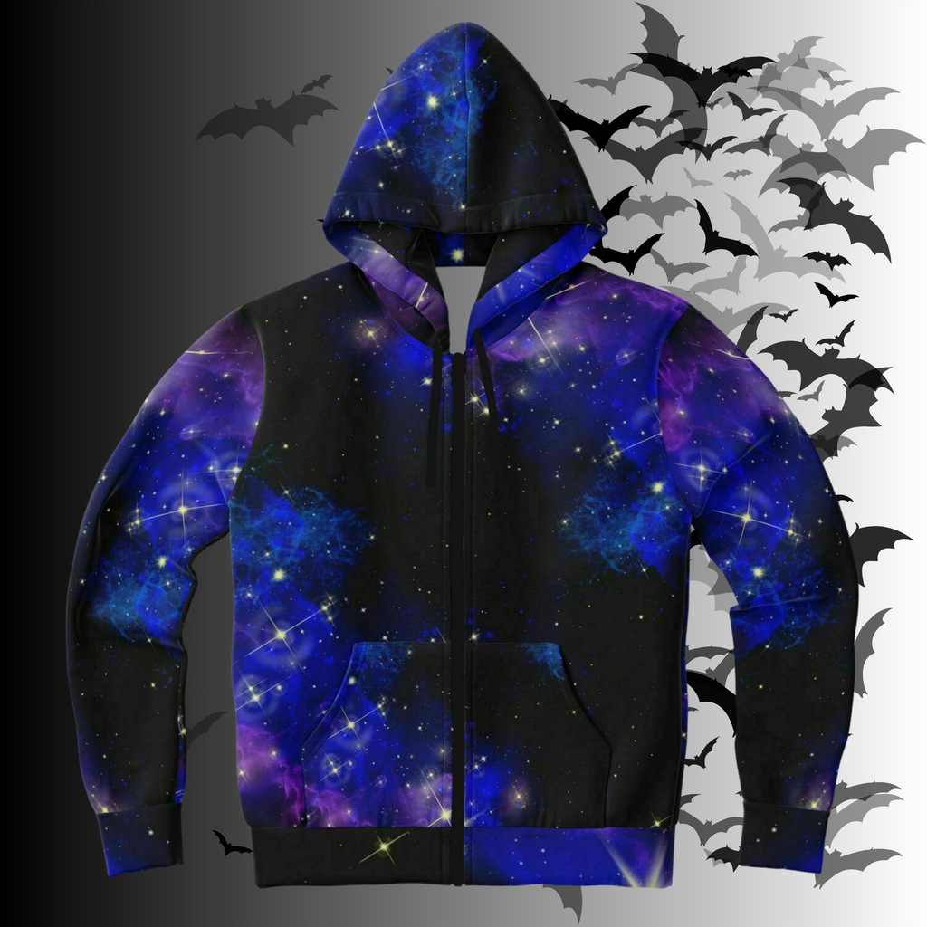 Galaxy Starfield All Over Print Zip Hoodie