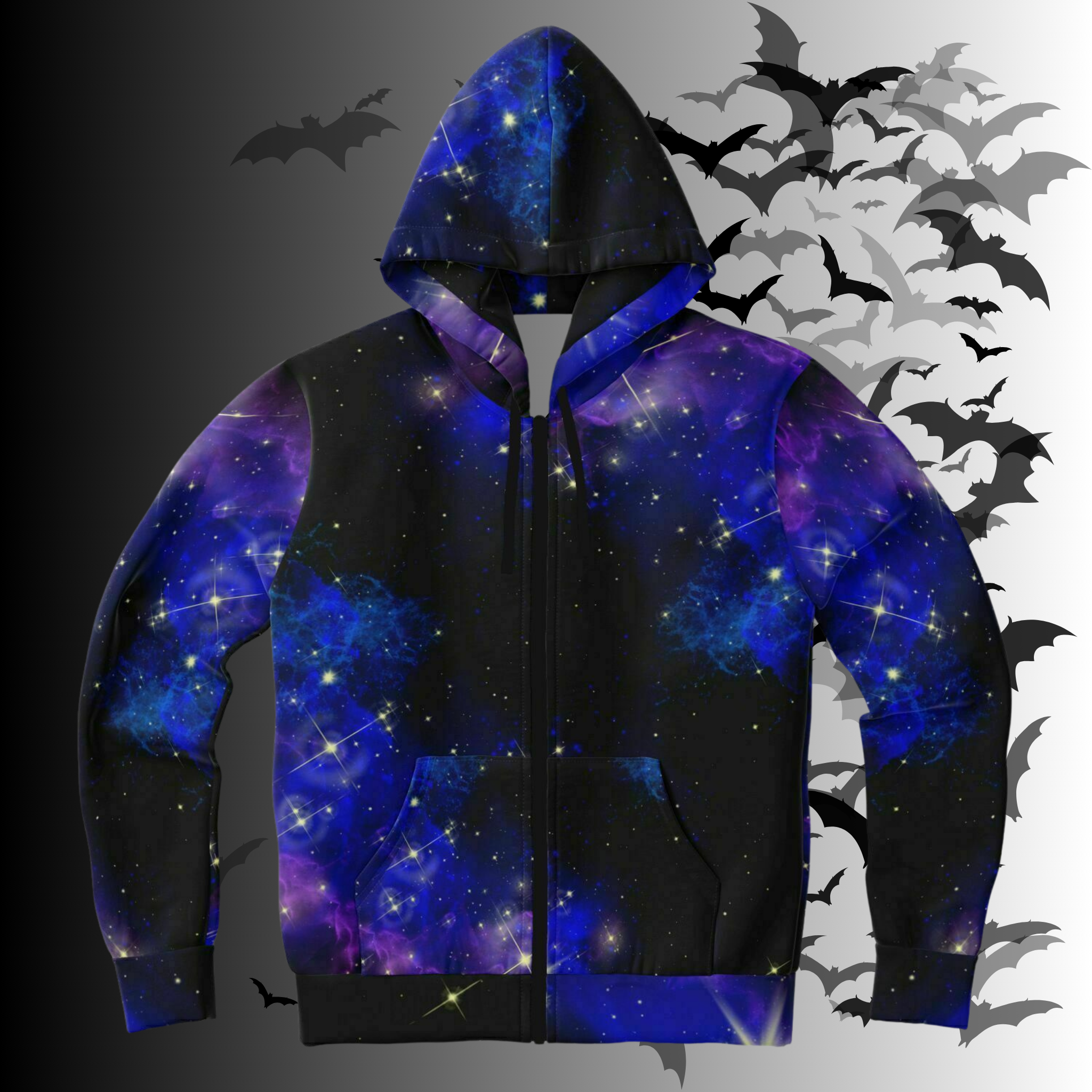 Galaxy Starfield All Over Print Zip Hoodie