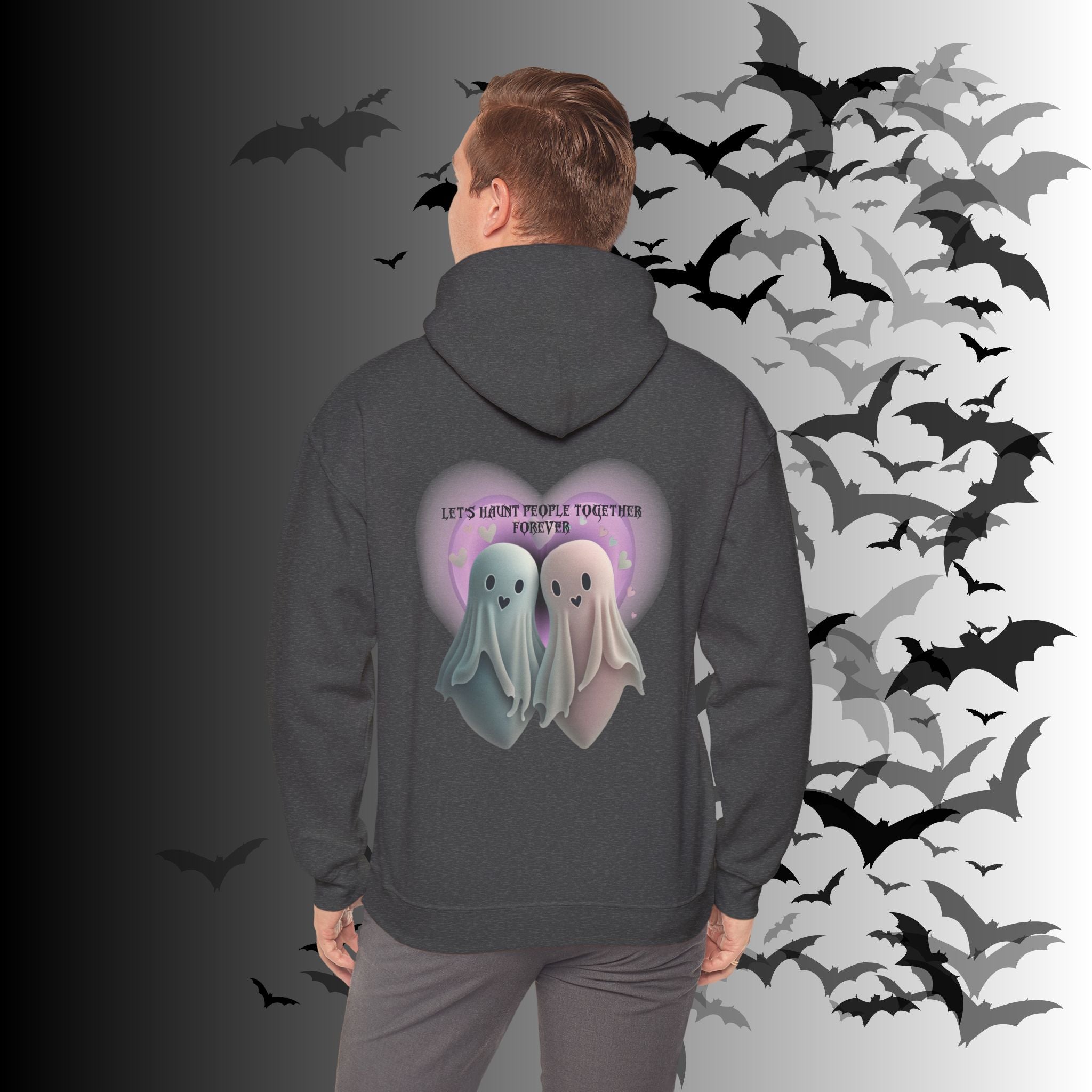 Let's Haunt People Together Forever Hoodie — Gothic Valentine's Couples Ghost