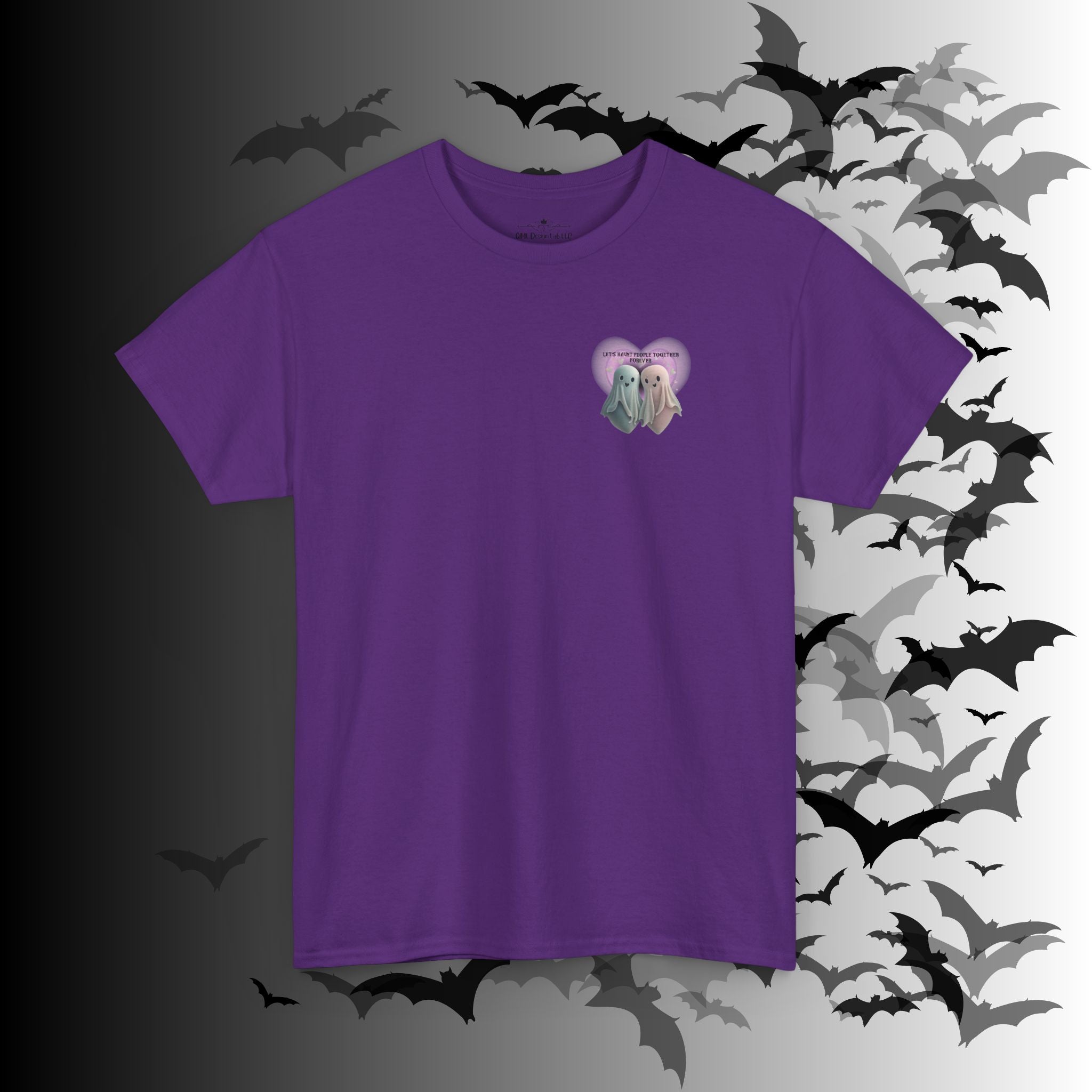 "Let's Haunt People Together Forever" Ghost Couples T-Shirt — Matching Halloween Tee