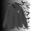 Gothic Skeleton "Forever Yours" Couples Hoodie — Dark Romance Front & Back Print