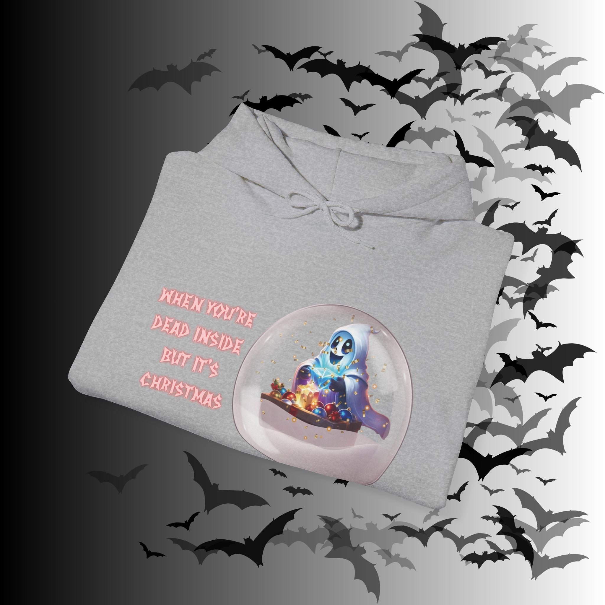 When You're Dead Inside But It's Christmas Hoodie — Ghost Snow Globe Pullover