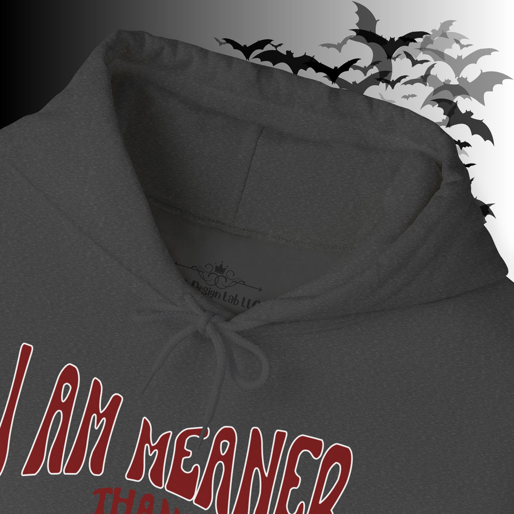 I Am Meaner Than My Face Looks Hoodie — Gothic Attitude Pullover