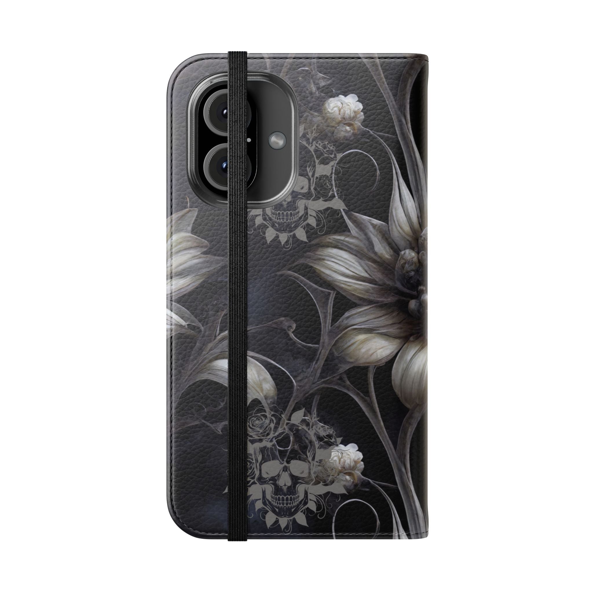 Goth Botanical Flip Wallet Case for iPhone and Samsung Galaxy Phones