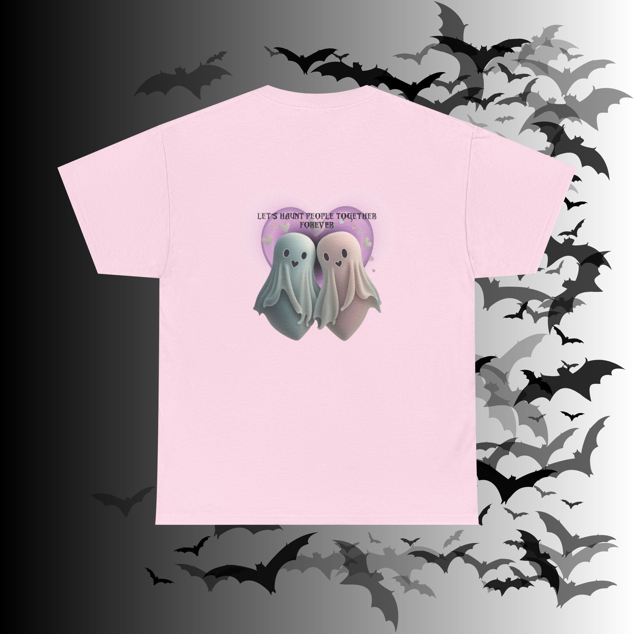 "Let's Haunt People Together Forever" Ghost Couples T-Shirt — Matching Halloween Tee