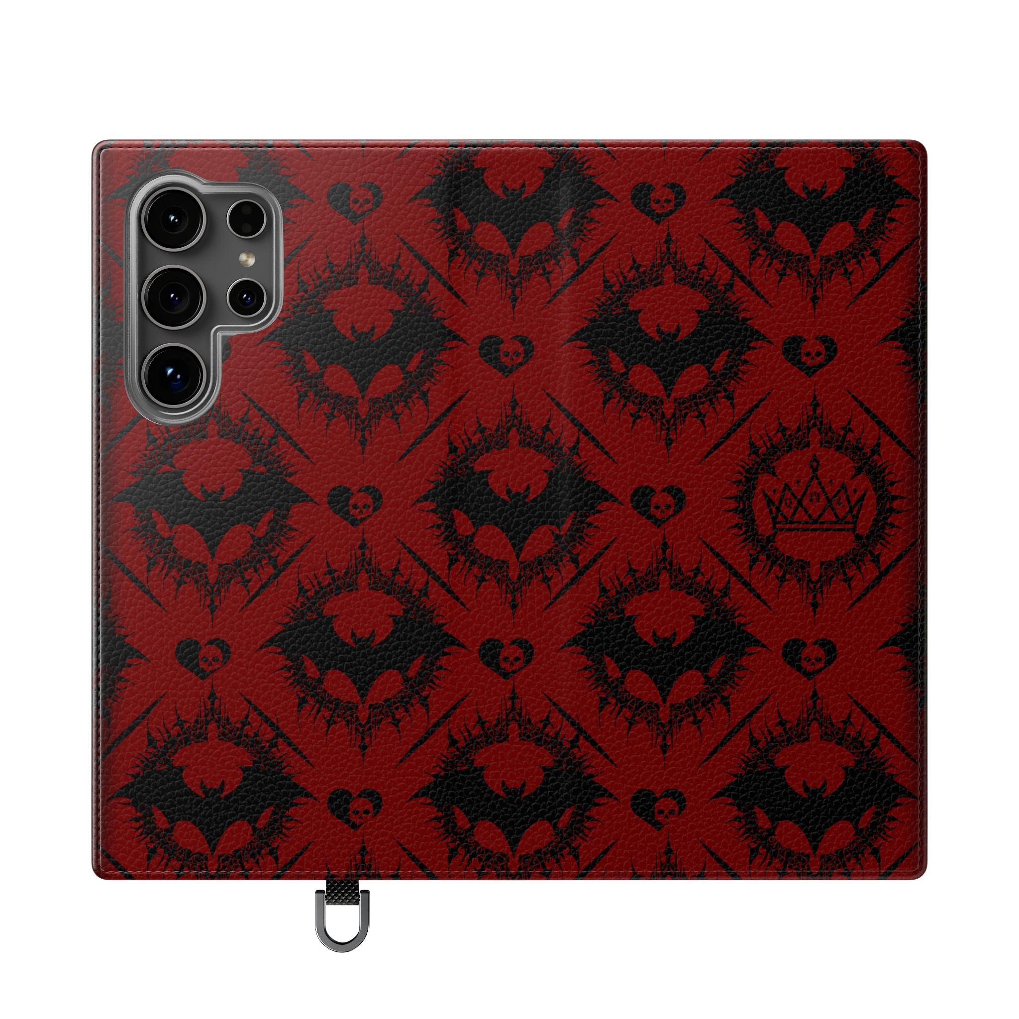Copy of Gothic Bat Wallet Flip Case - Elegant Goth Phone Wallet - Bat Pattern Flip Case - Gothic Phone Case - Stylish Wallet Phone Case
