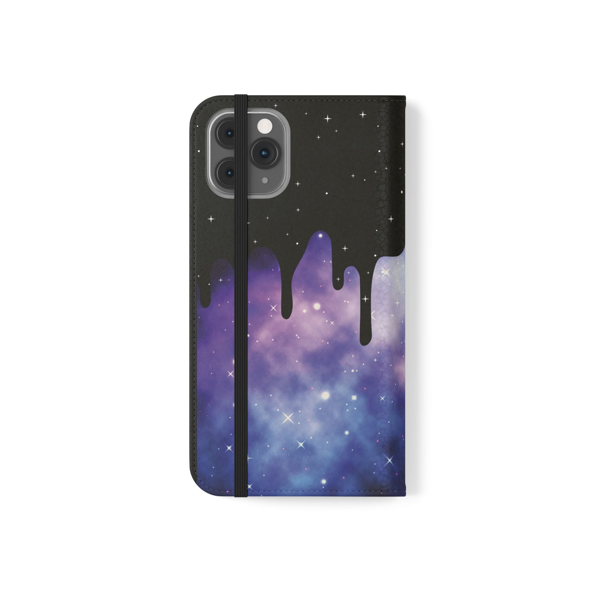 Pastel Goth Drippy Galaxy Flip Wallet Phone Case - Wallet Case for Samsung and iPhone - Gothic Style Wallet Phone Cases