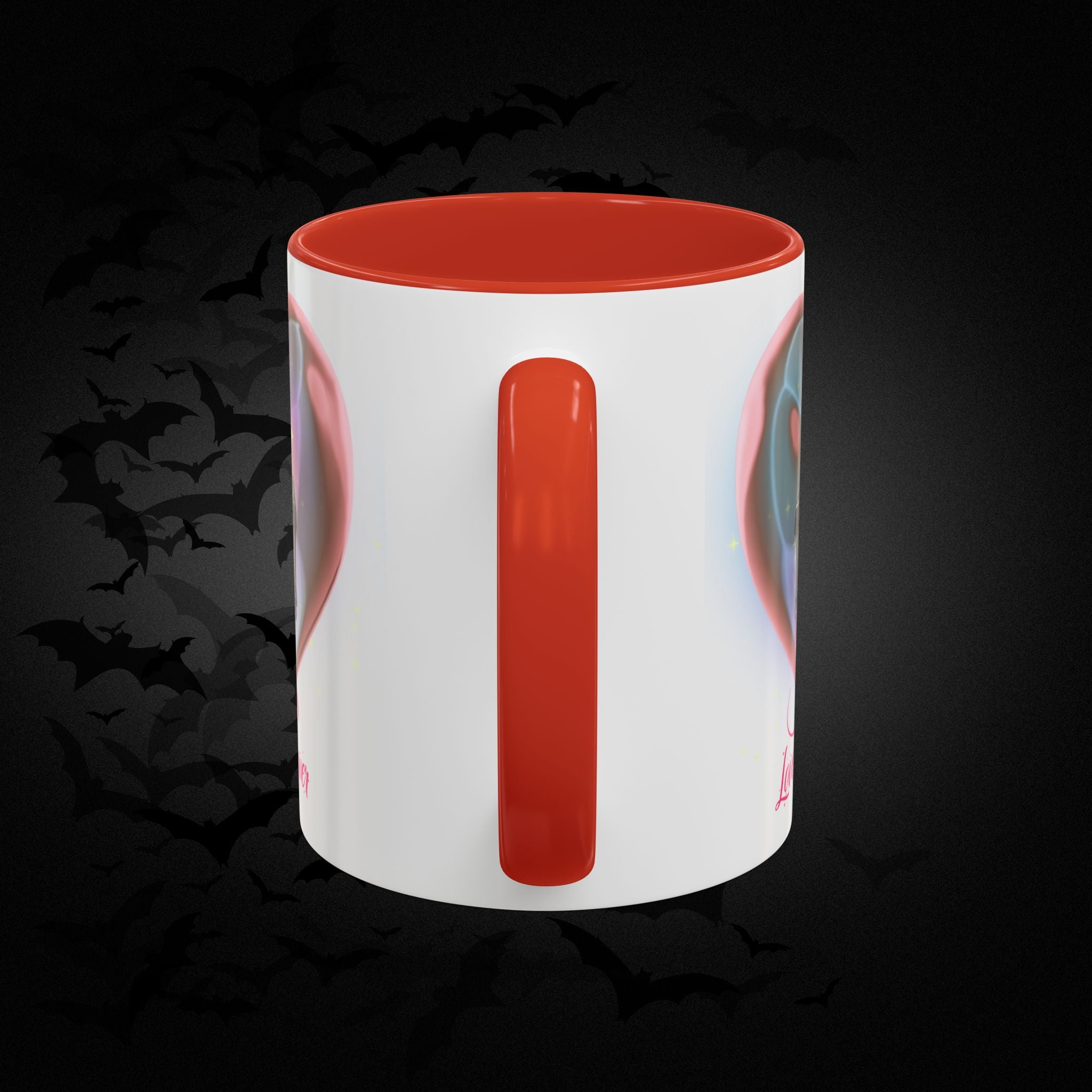 Love You Forever Valloween Coffee Mug — Skeleton Couple Heart Design (11/15oz)