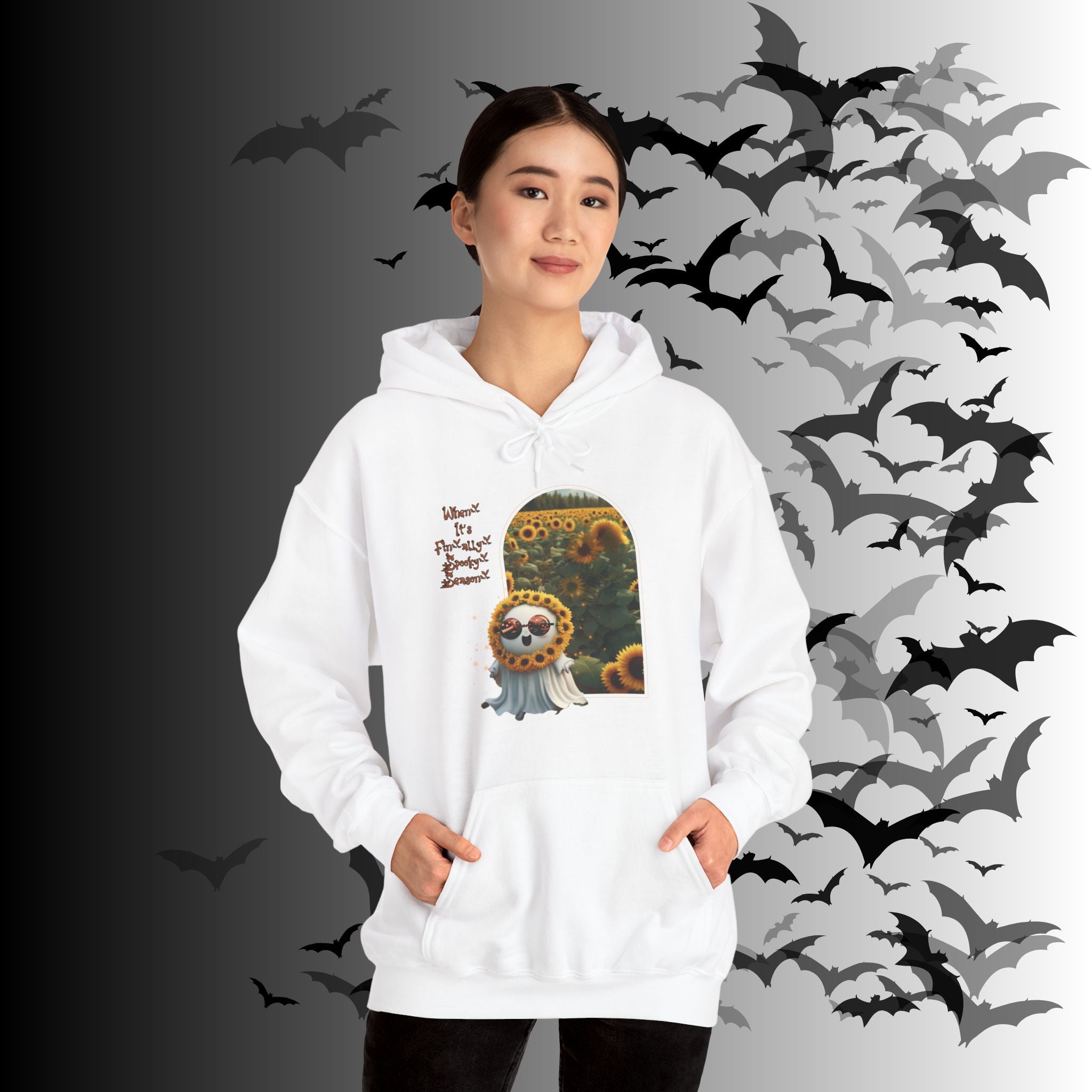 Summerween Ghost Hoodie — When It's Finally Spooky Season Pullover