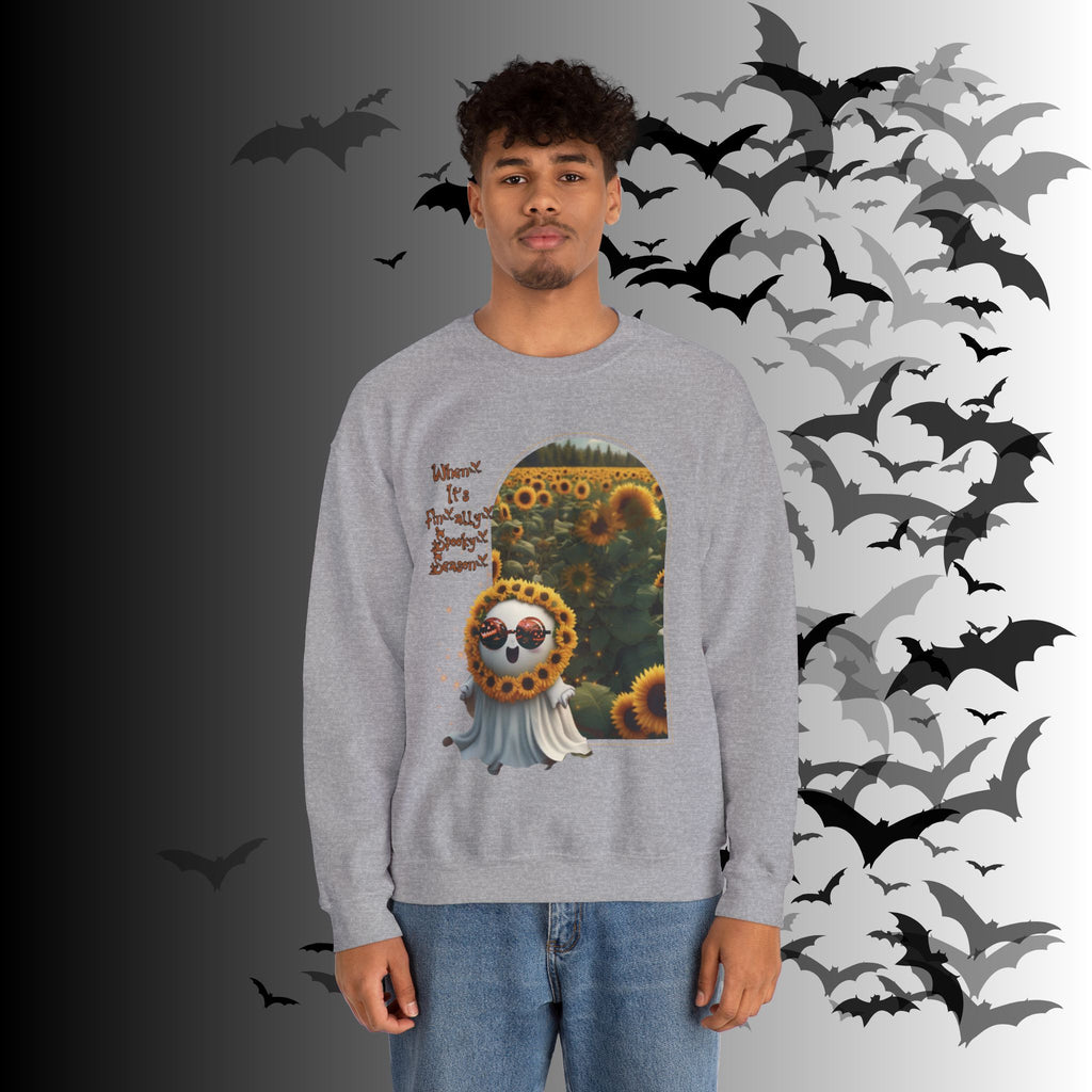 Summerween Ghost Crewneck Sweatshirt — When It's Finally Spooky Season