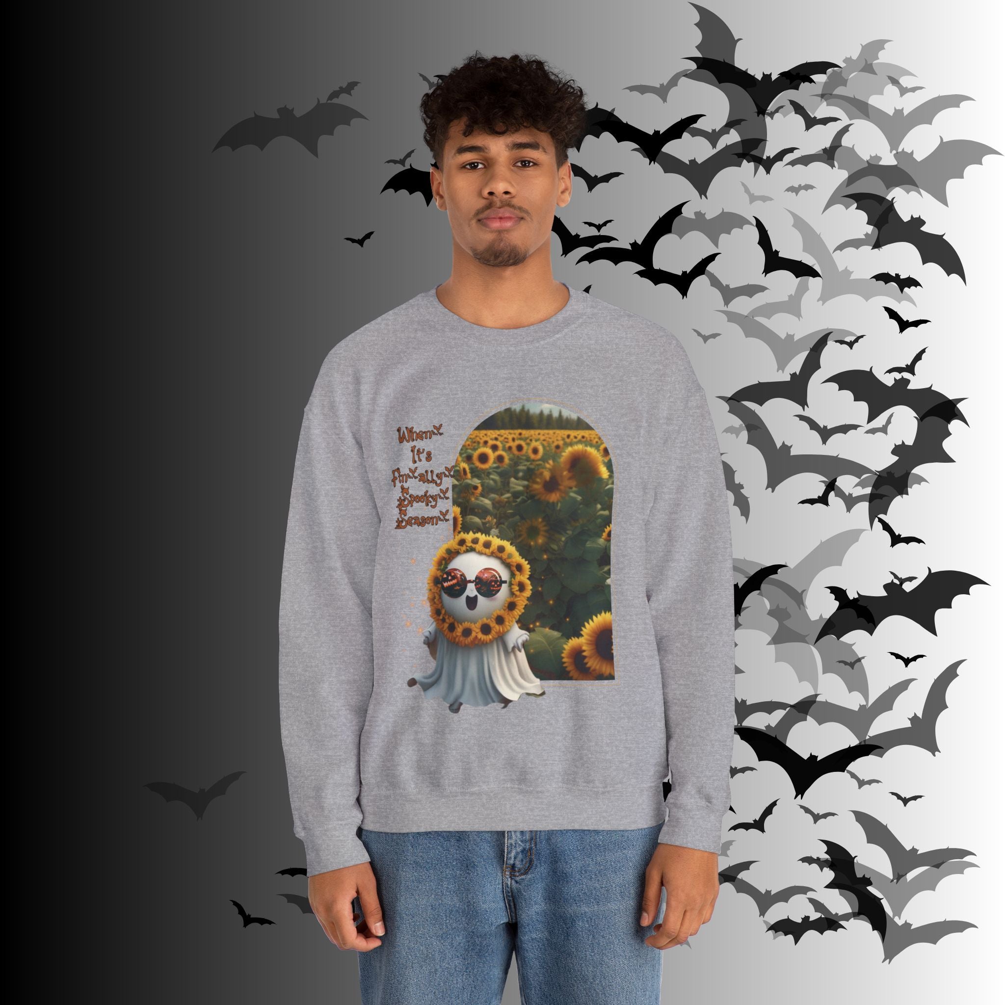 Summerween Ghost Crewneck Sweatshirt — When It's Finally Spooky Season