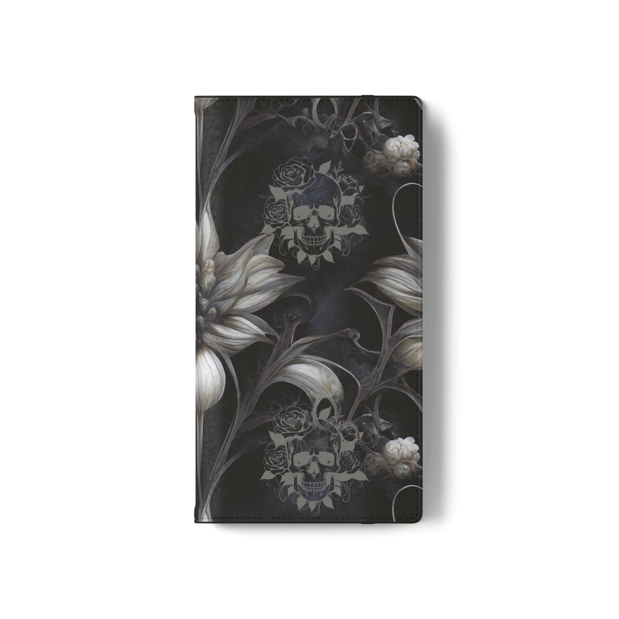 Goth Botanical Flip Wallet Case for iPhone and Samsung Galaxy Phones