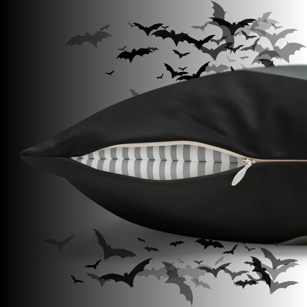 Let's Haunt People Together Forever Ghost Throw Pillow — Gothic Love Halloween Decor