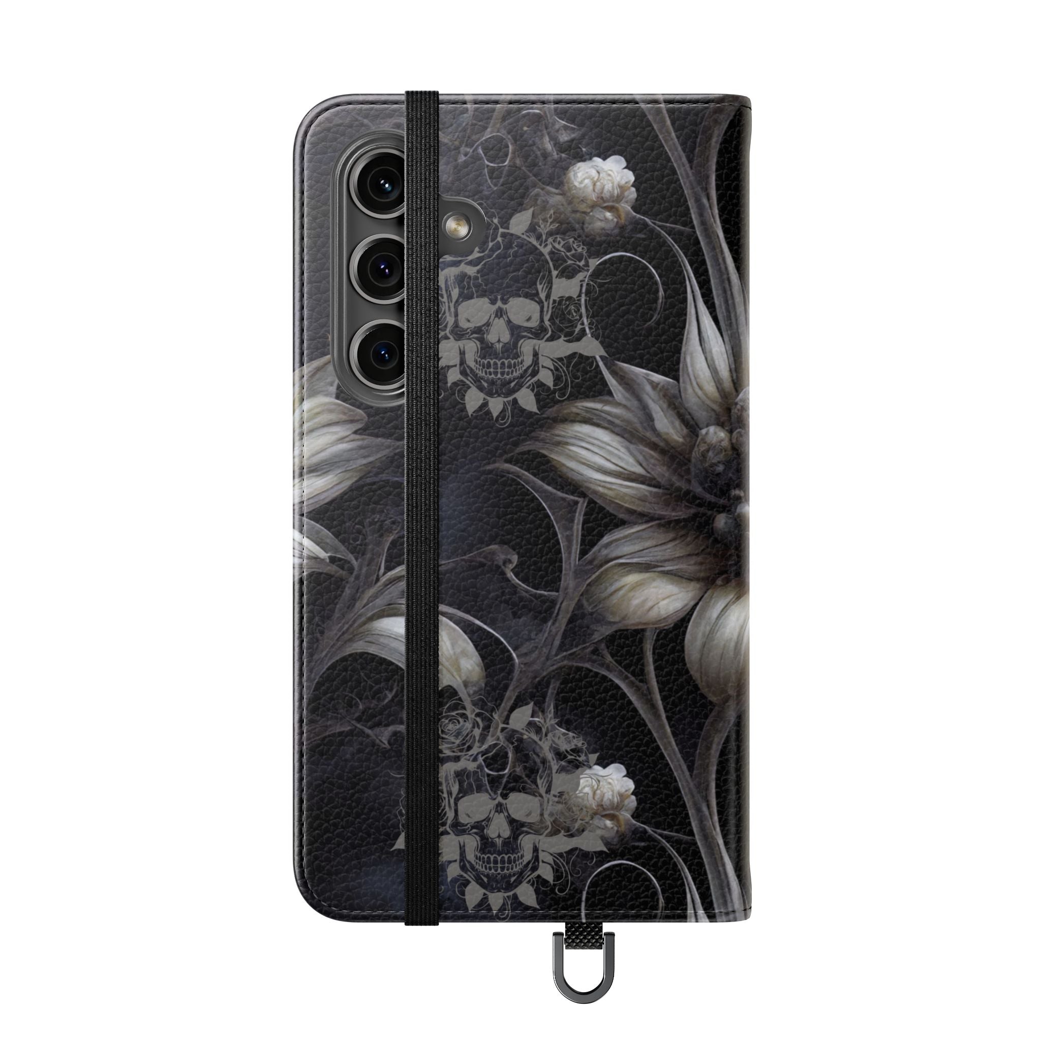 Goth Botanical Flip Wallet Case for iPhone and Samsung Galaxy Phones